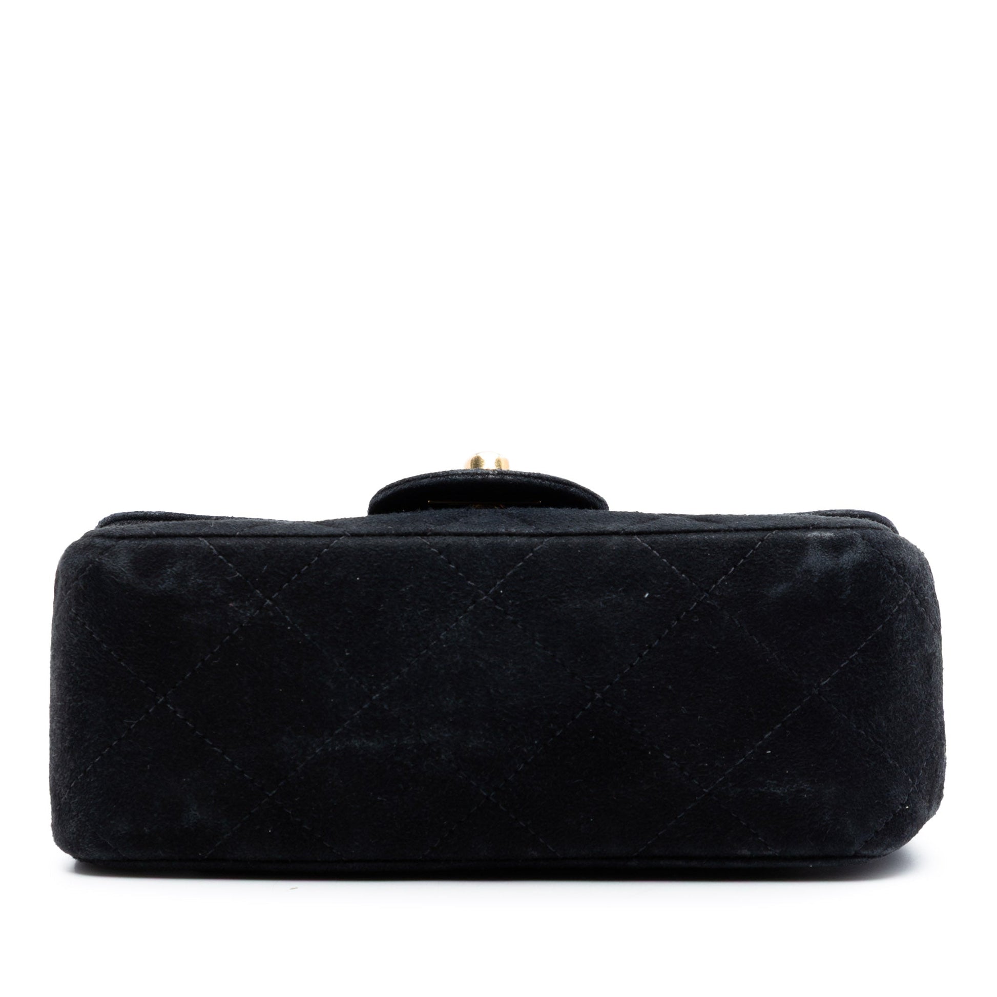 Extra Mini Rectangular Classic Suede Single Flap