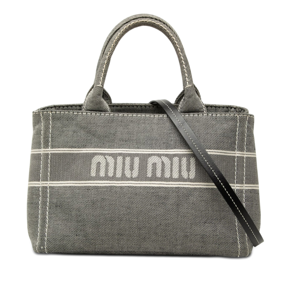 Miu Miu Small Denim Logo Satchel