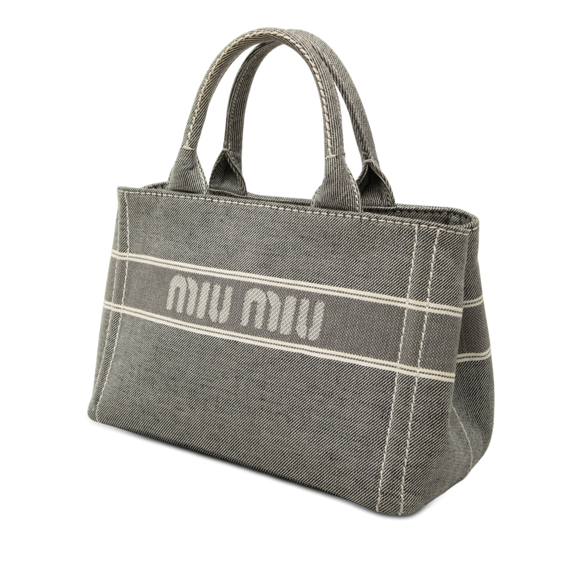 Miu Miu Small Denim Logo Satchel