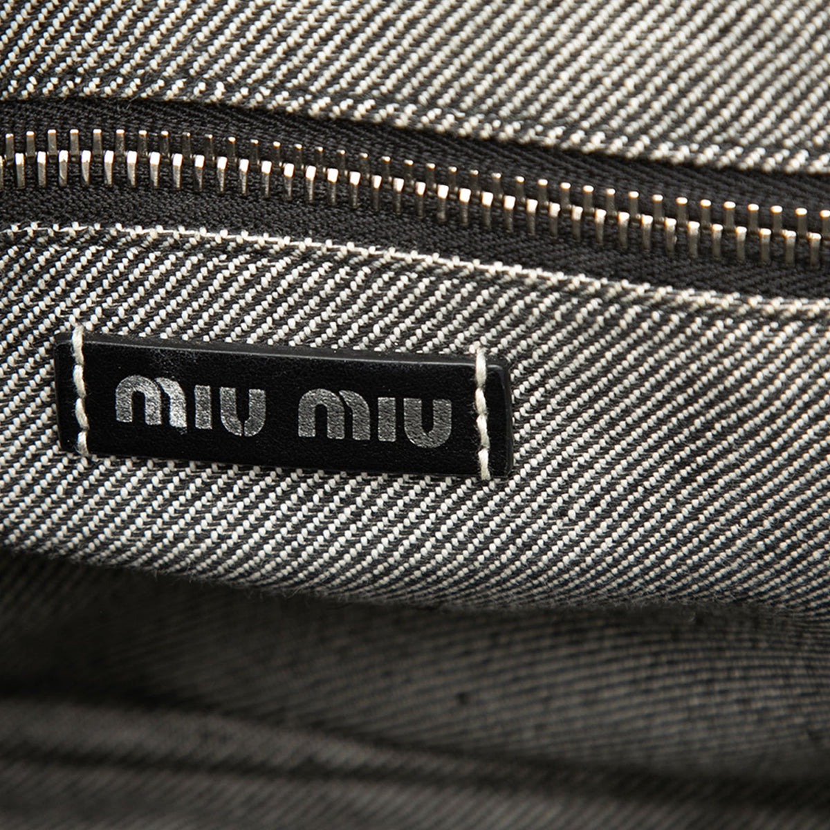 Miu Miu Small Denim Logo Satchel