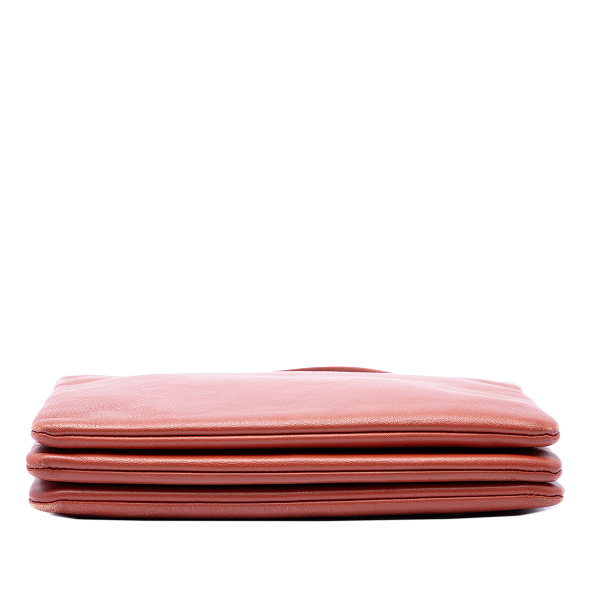Celine Large Lambskin Trio Crossbody — Red