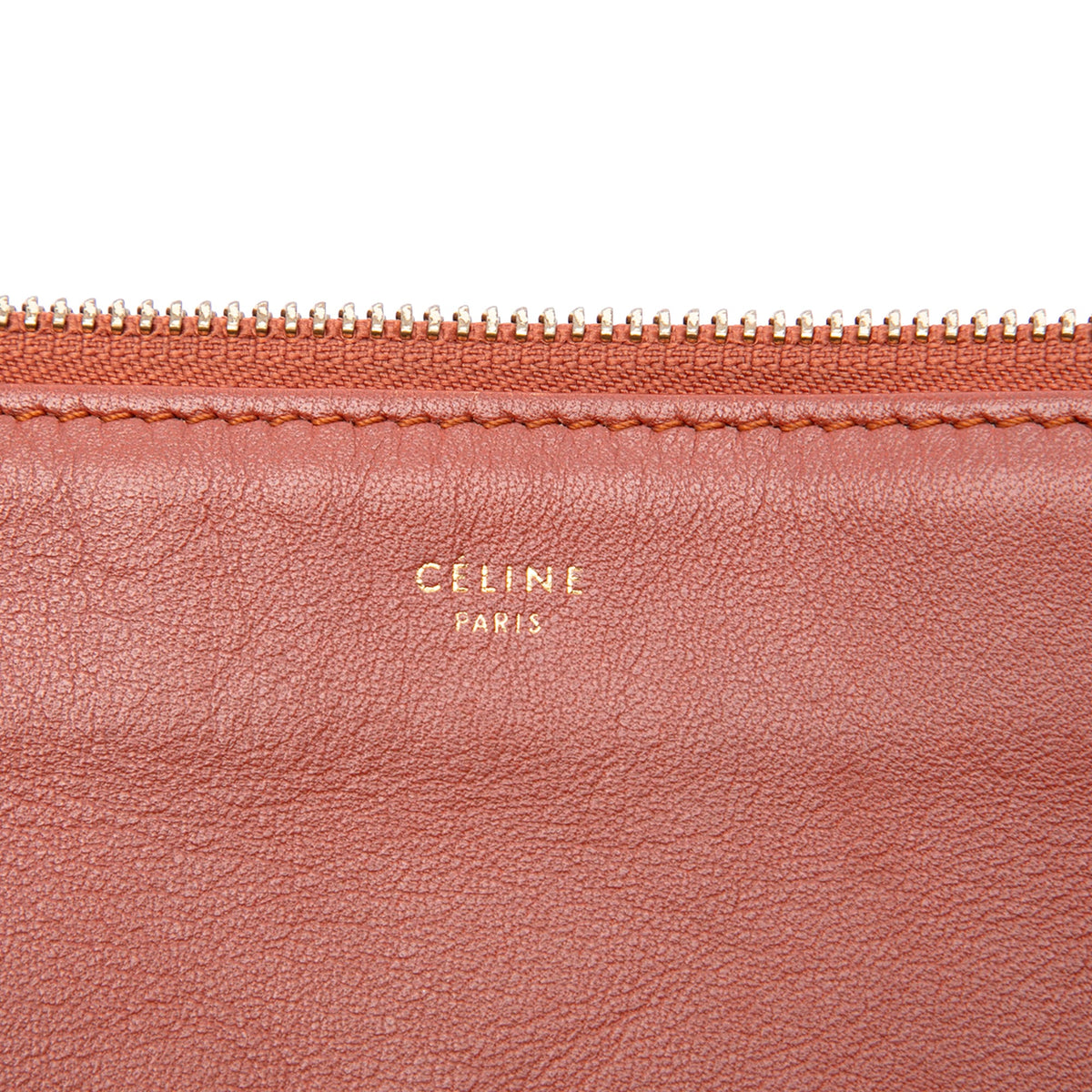 Celine Large Lambskin Trio Crossbody — Red