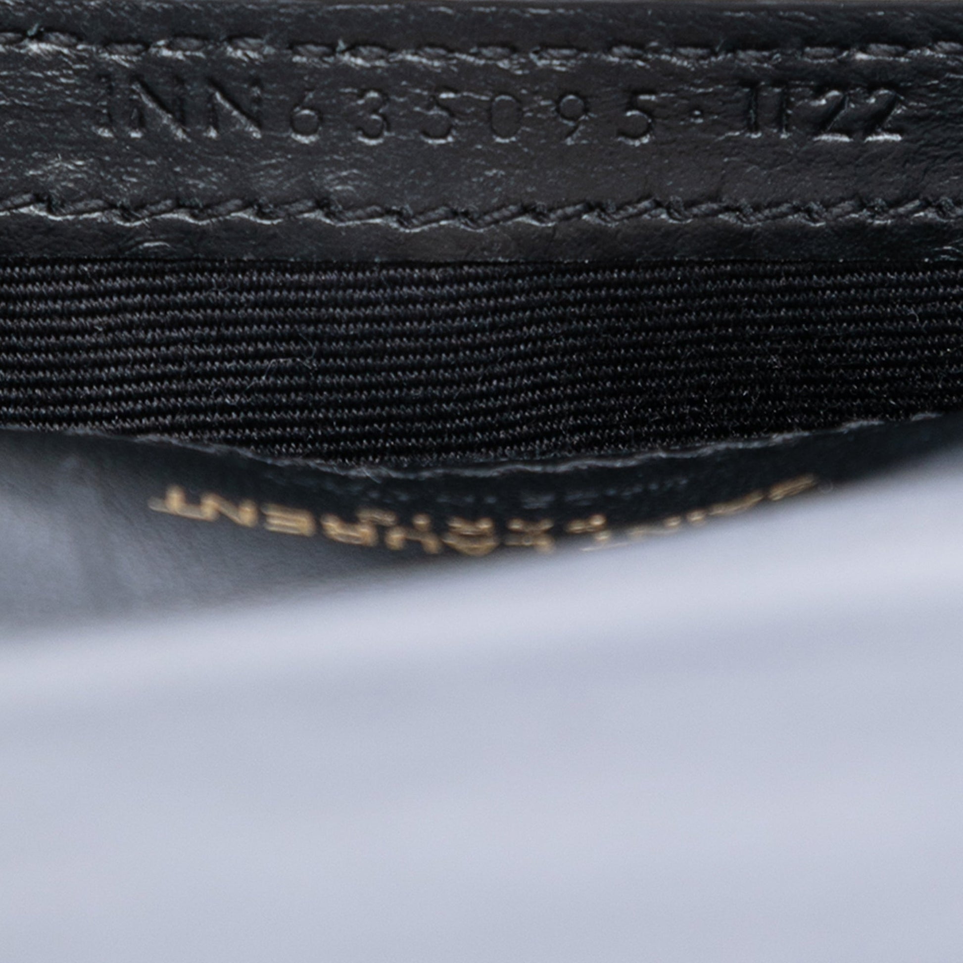 Saint Laurent Croc Embossed Leather Cassandre Phone Holder