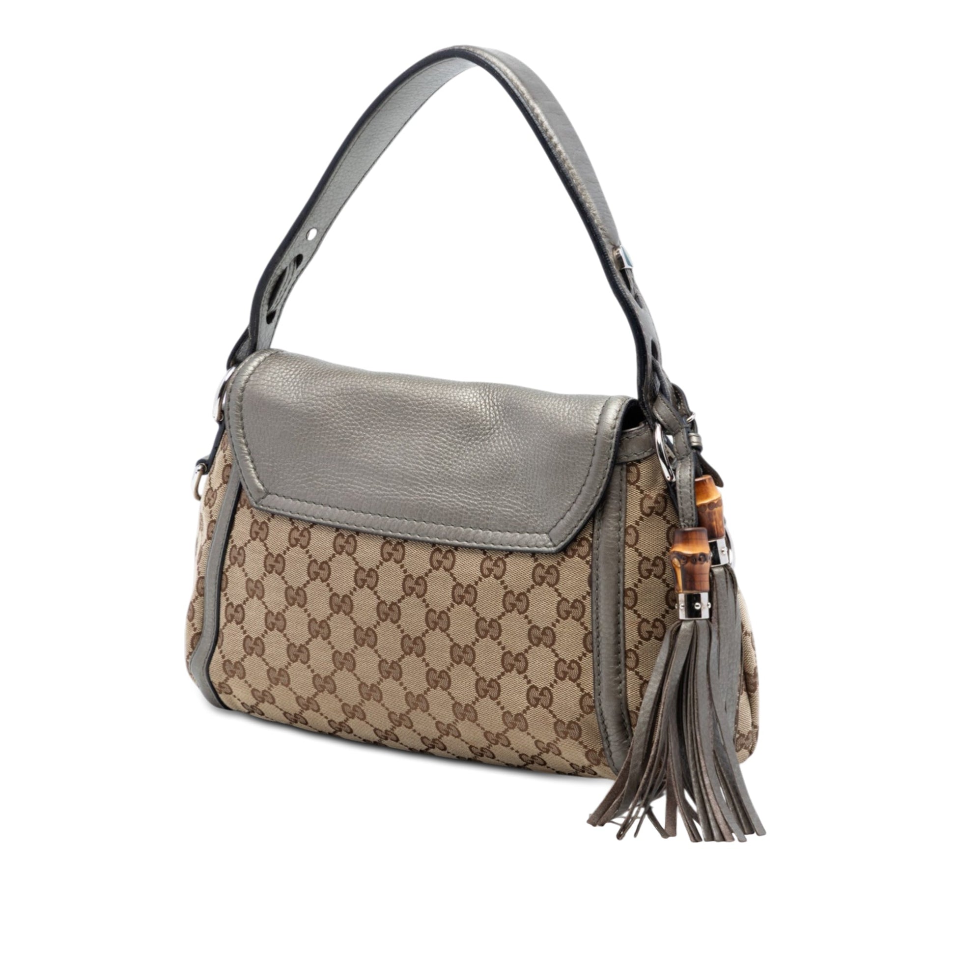 Medium GG Canvas Techno Horsebit Satchel