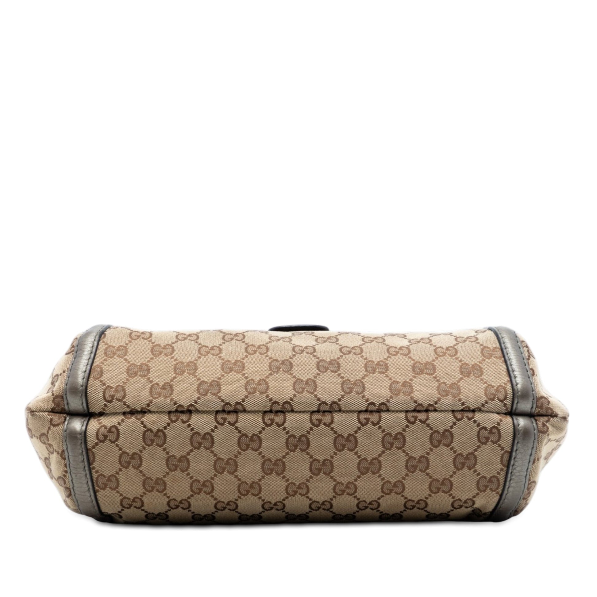 Medium GG Canvas Techno Horsebit Satchel