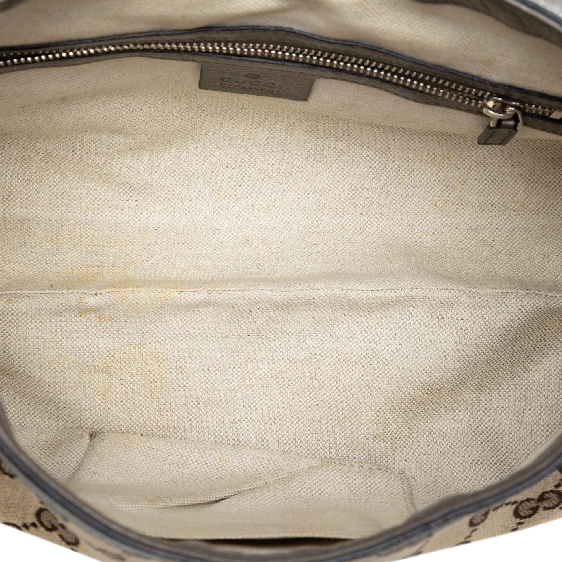 Medium GG Canvas Techno Horsebit Satchel