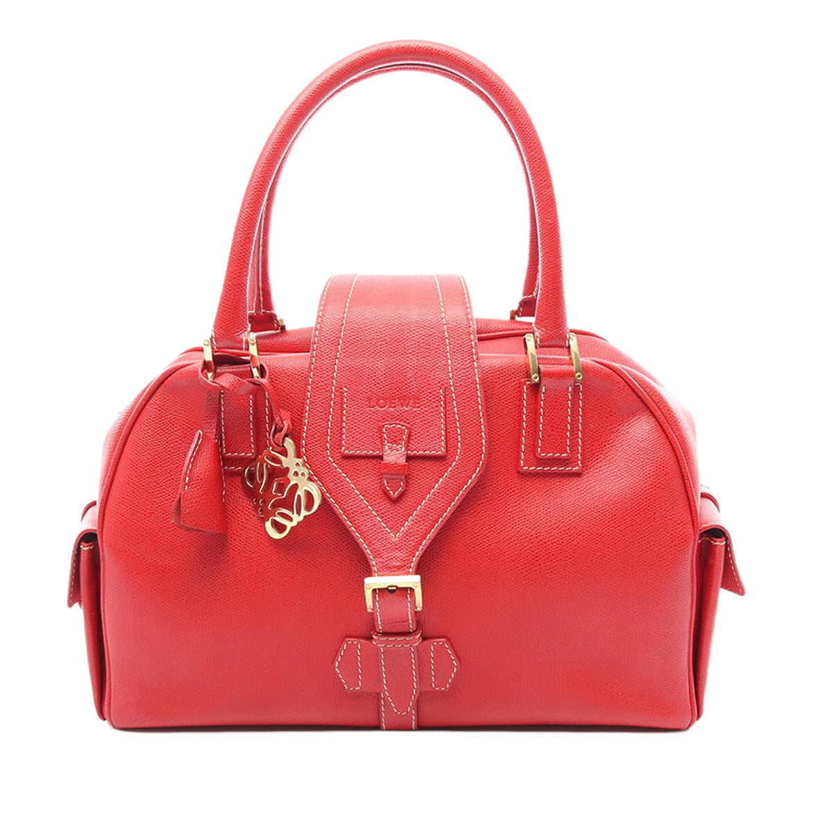 LOEWE Leather Handbag — Red