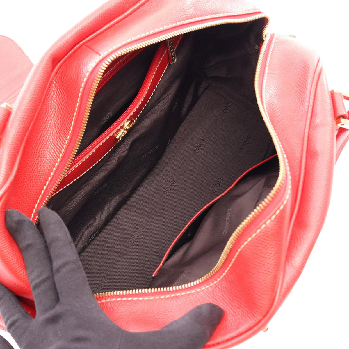 LOEWE Leather Handbag — Red