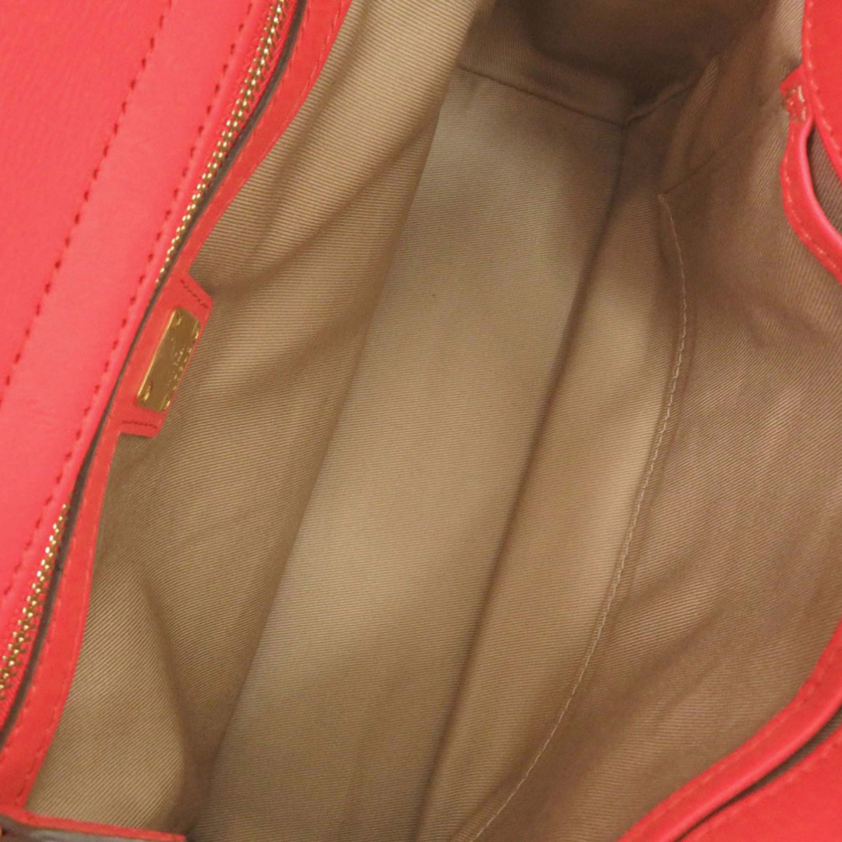 MCM Leather Satchel — Red