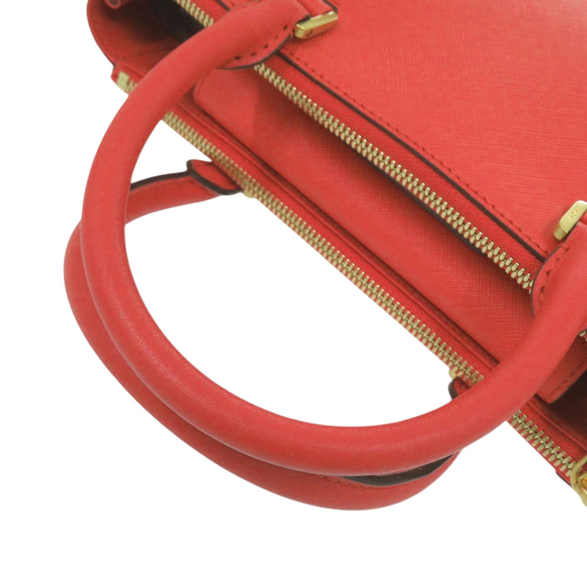 MCM Leather Satchel — Red