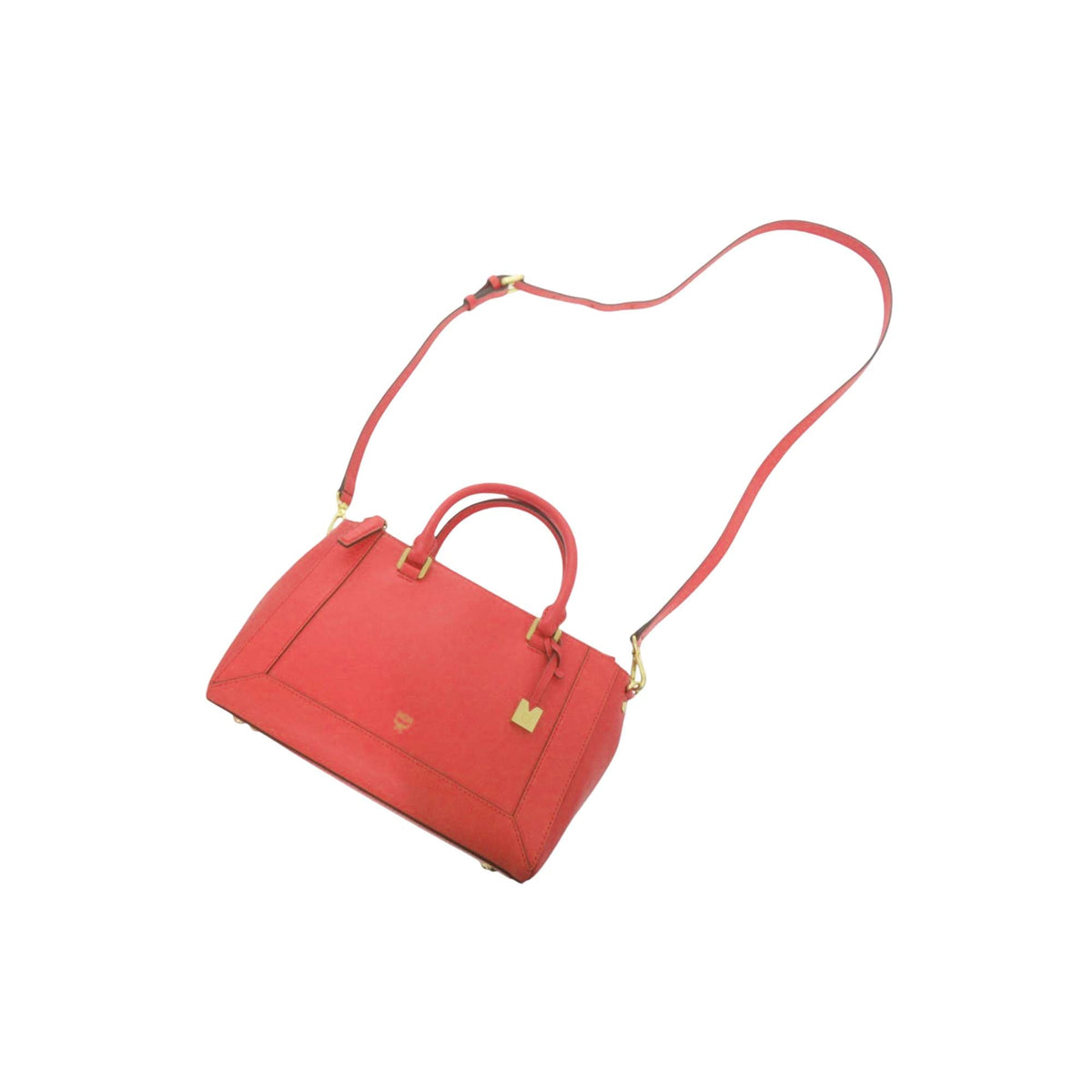 MCM Leather Satchel — Red