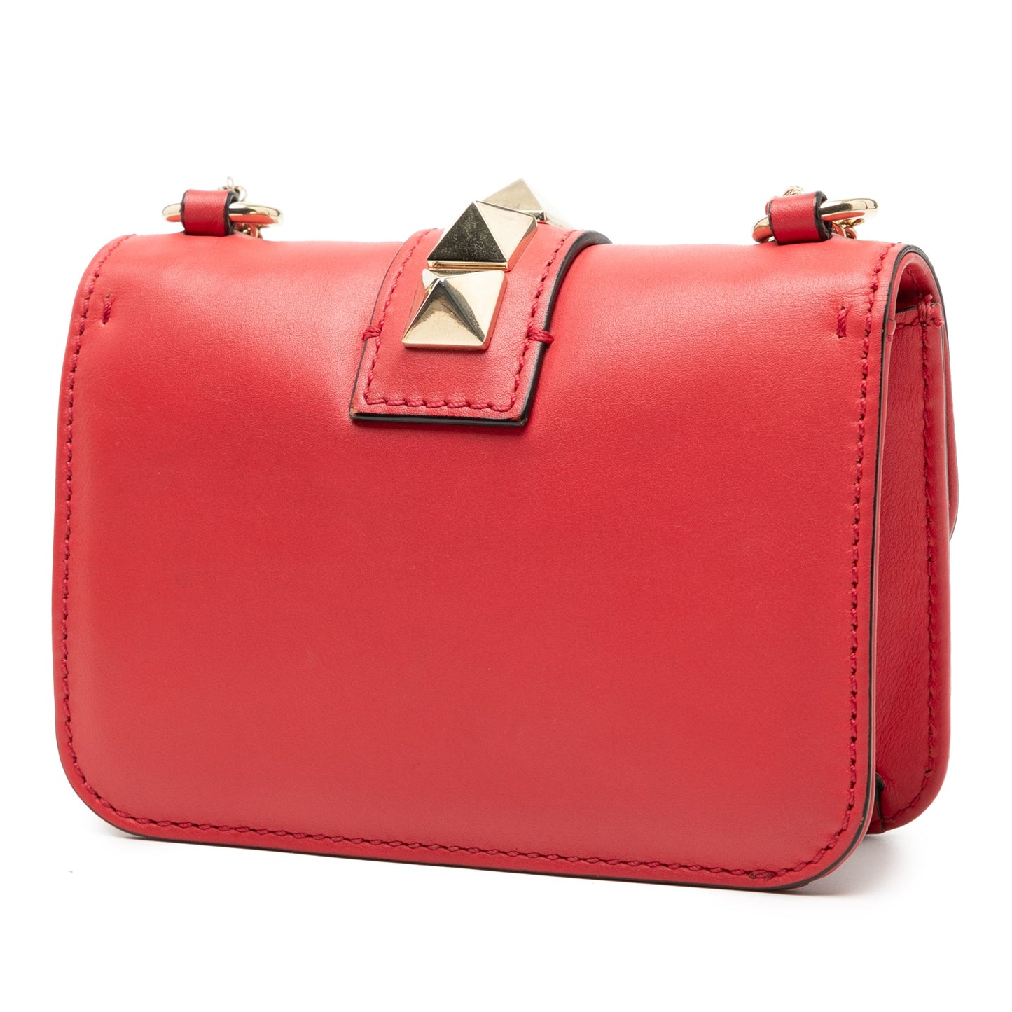 Valentino Mini Leather Rockstud Glam Lock Crossbody