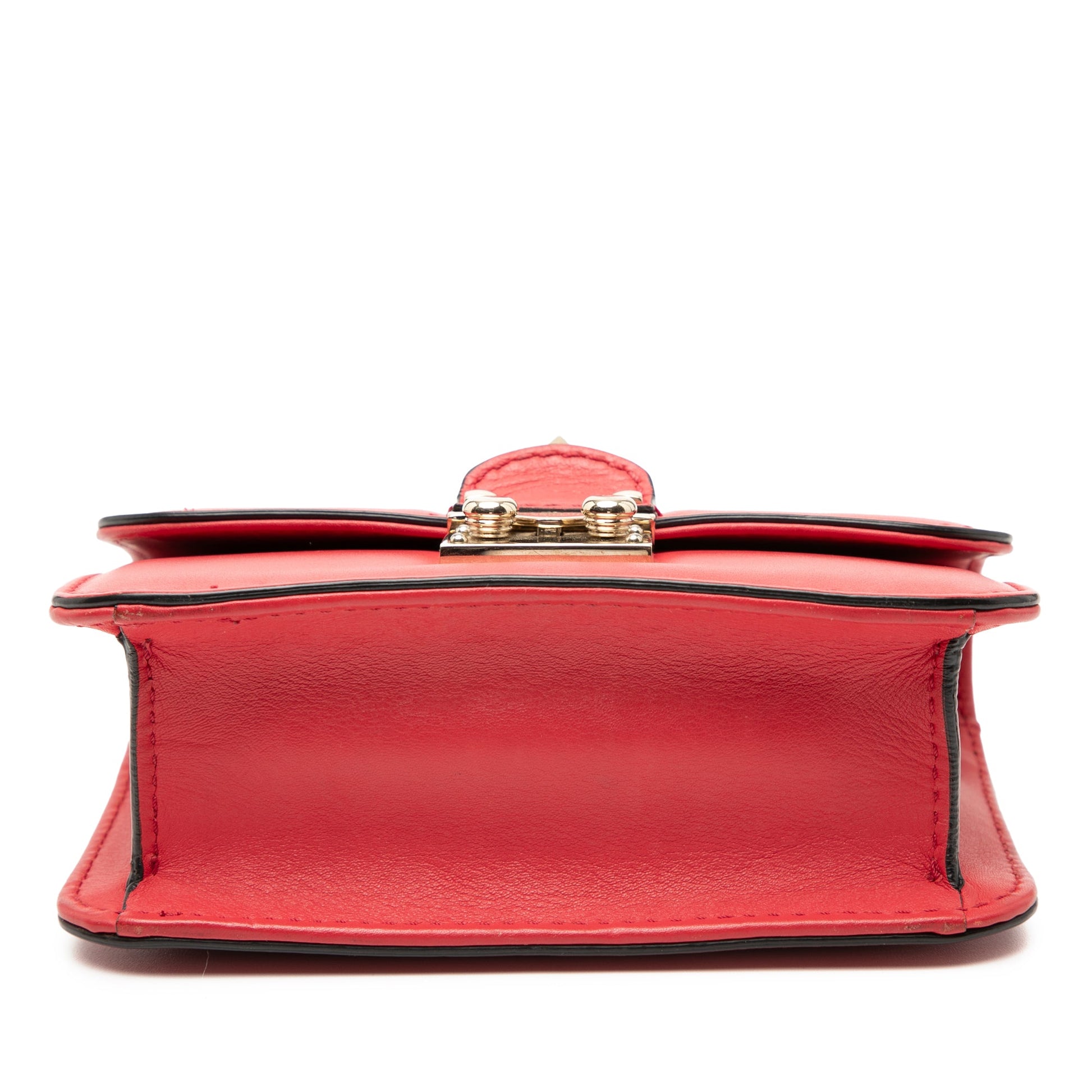 Valentino Mini Leather Rockstud Glam Lock Crossbody