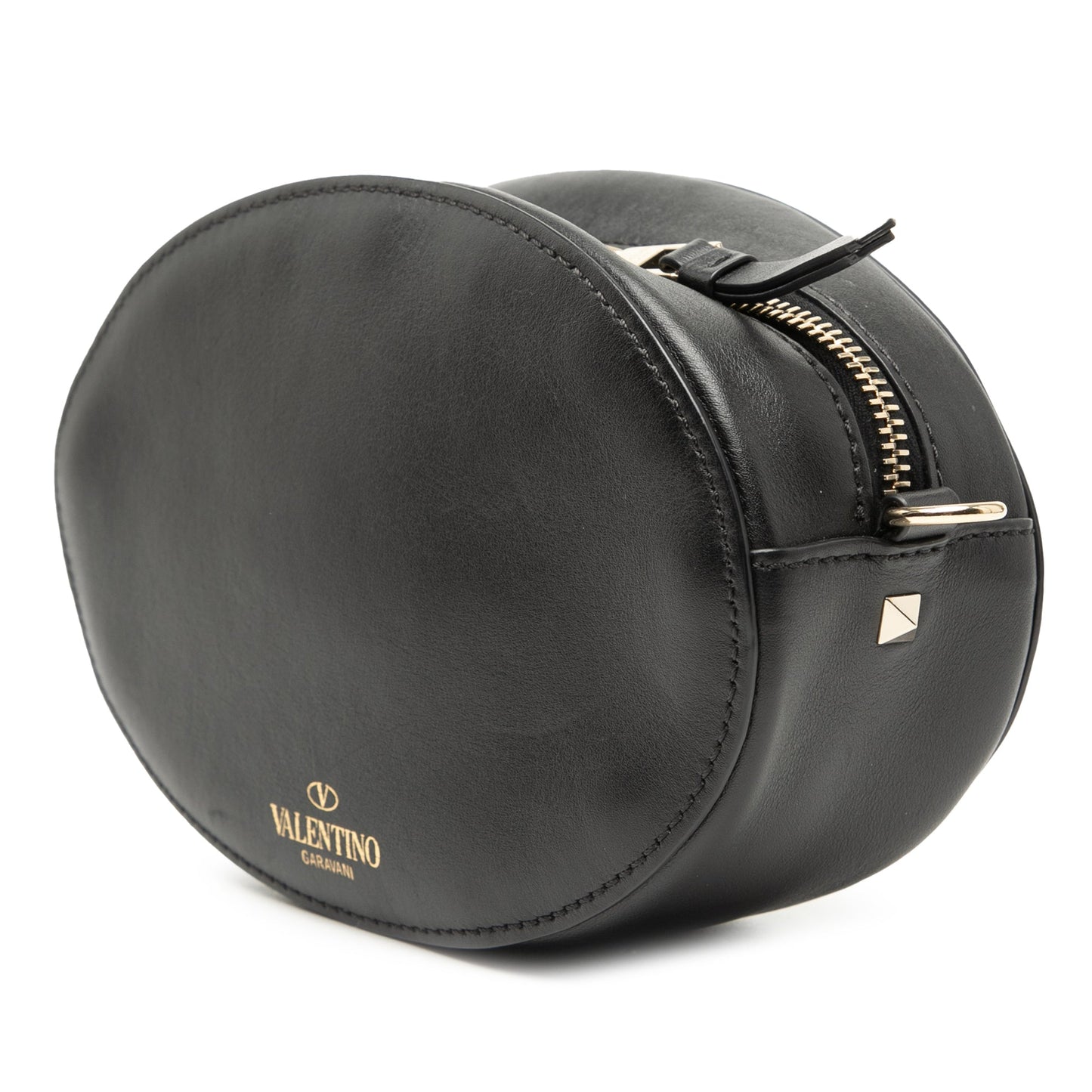 Valentino Calfskin Rockstud VLTN Oval Crossbody