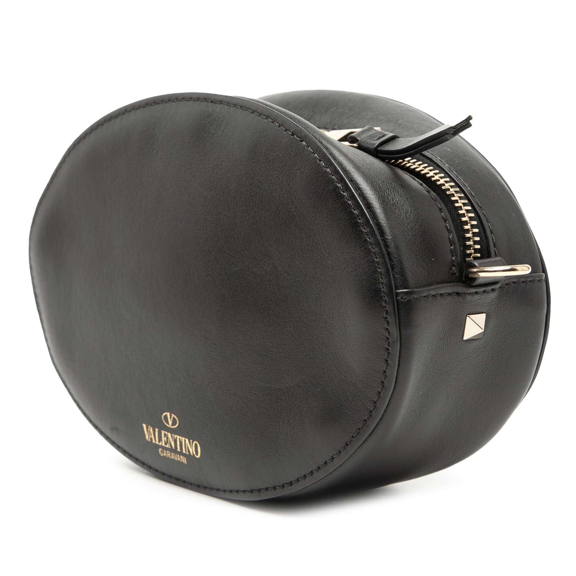 Valentino Calfskin Rockstud VLTN Oval Crossbody