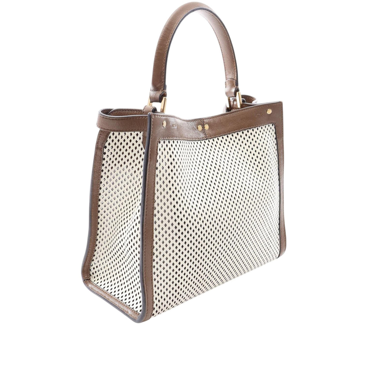 Fendi Medium Perforated Leather Peekaboo X Lite Satchel