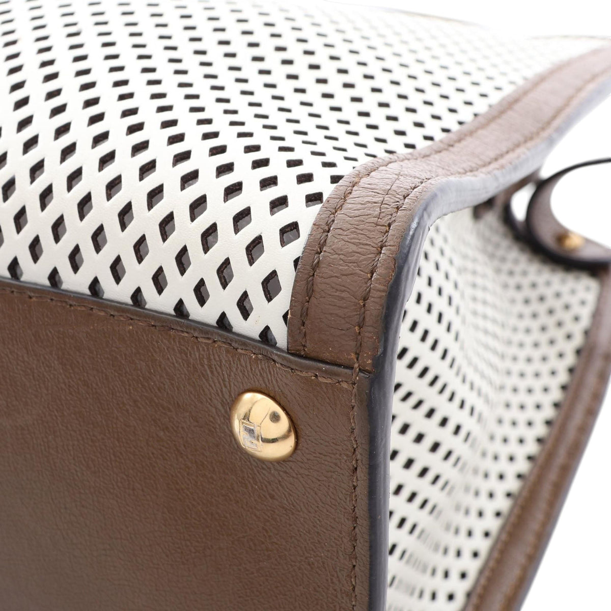 Fendi Medium Perforated Leather Peekaboo X Lite Satchel