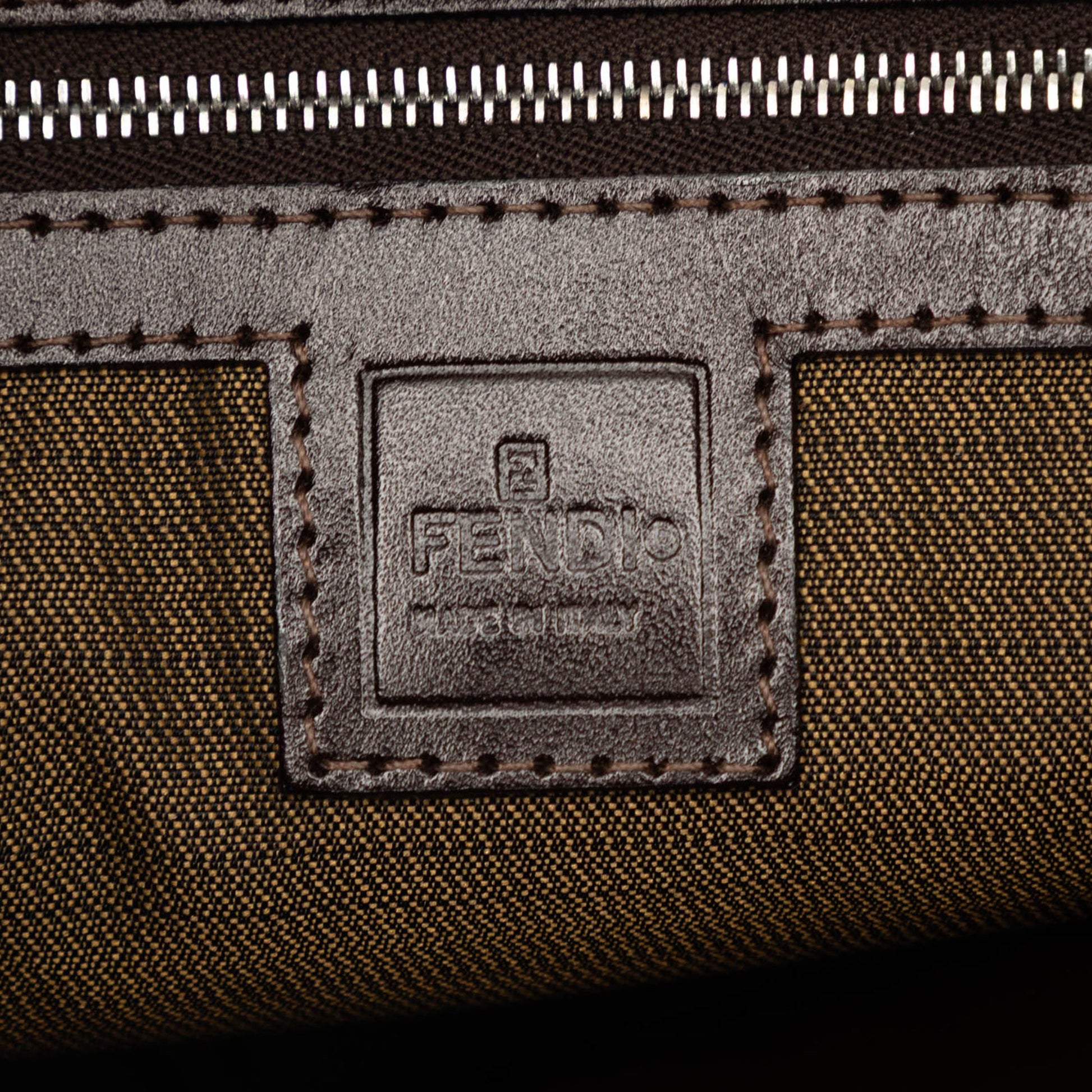 Fendi Zucca Canvas Shoulder Bag
