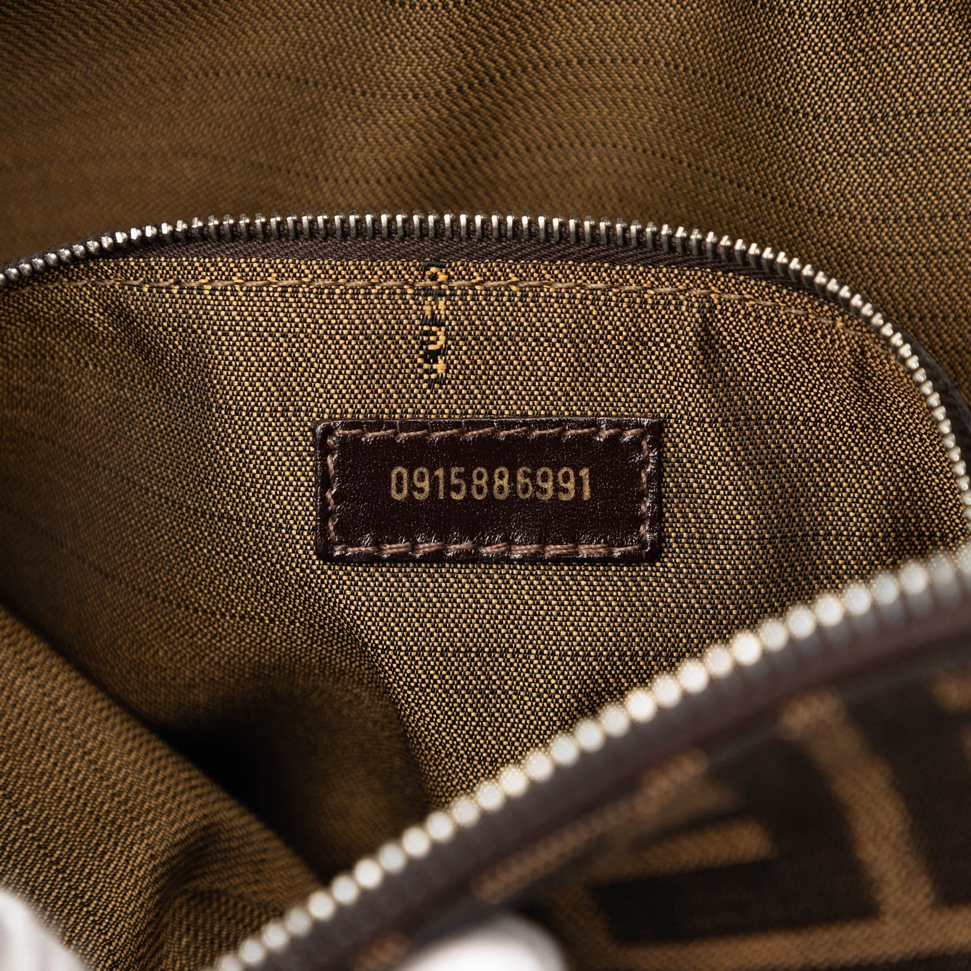 Fendi Zucca Canvas Shoulder Bag