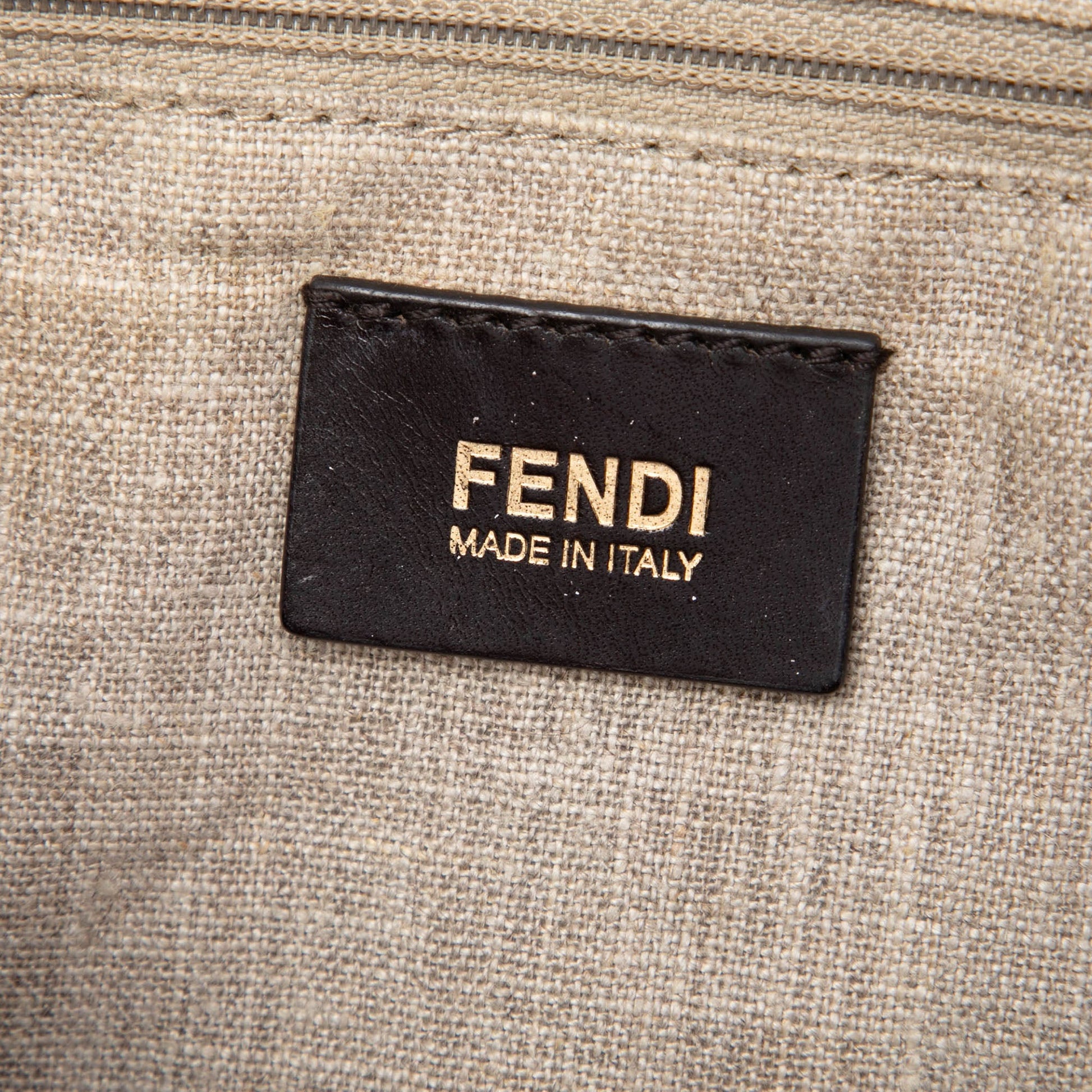 Fendi Medium Studded Milk Calfskin B Fab Satchel