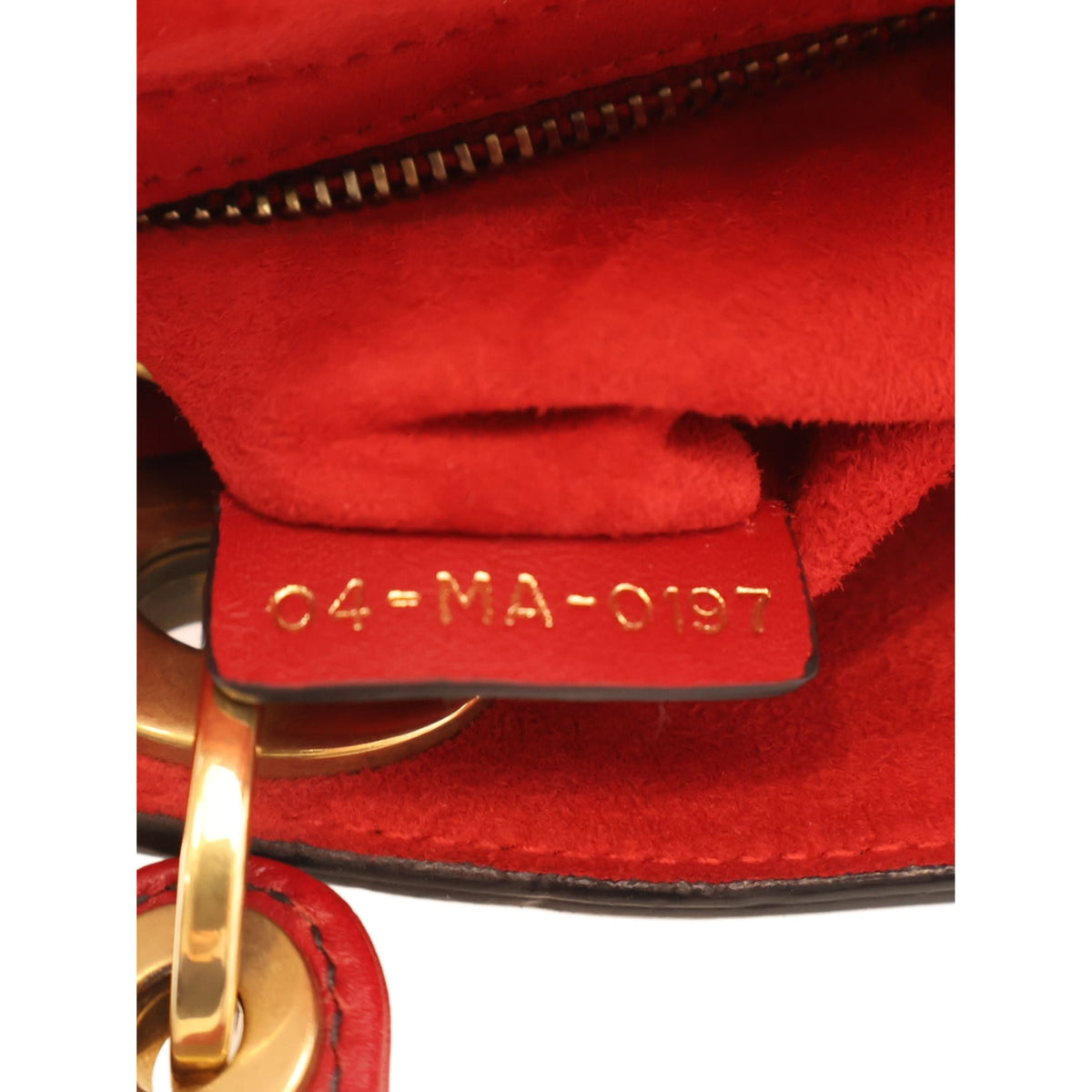 Dior Mini Lambskin Cannage Studded Supple Lady Dior — Red