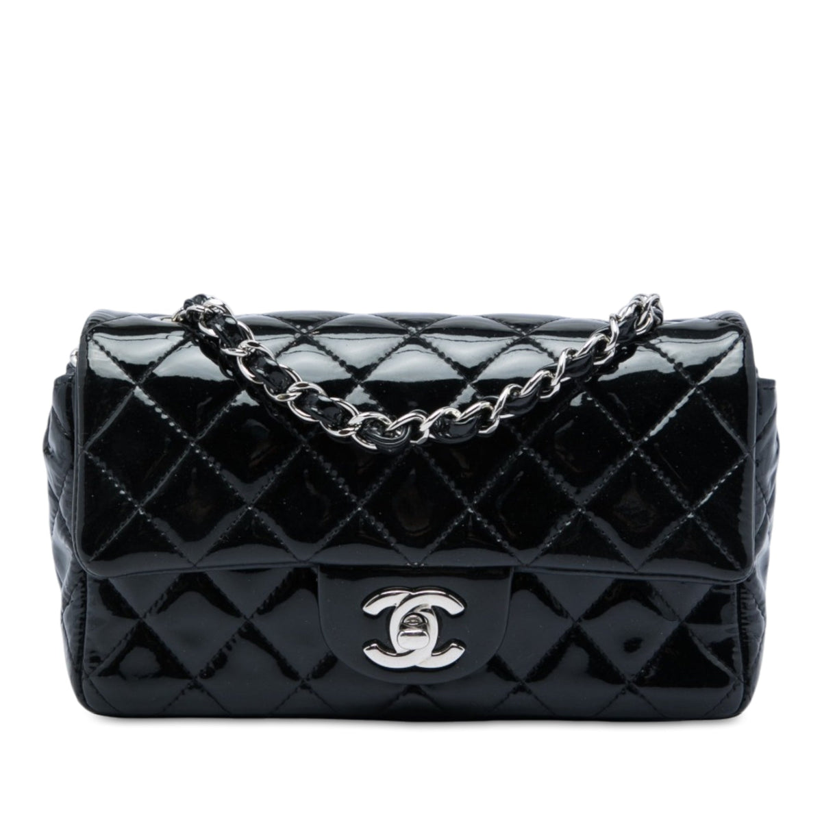 Chanel Mini Rectangular Classic Patent Single Flap