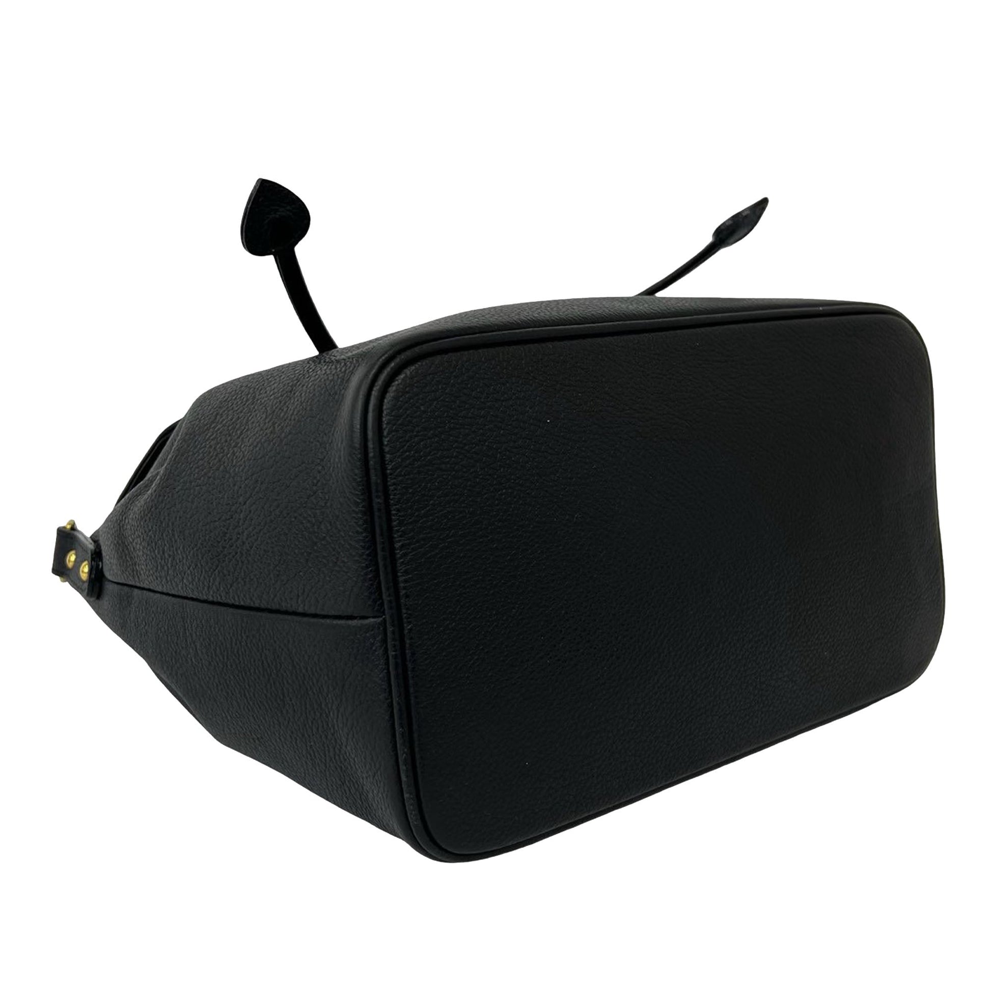 Saint Laurent Pebbled Leather Cut Out Satchel