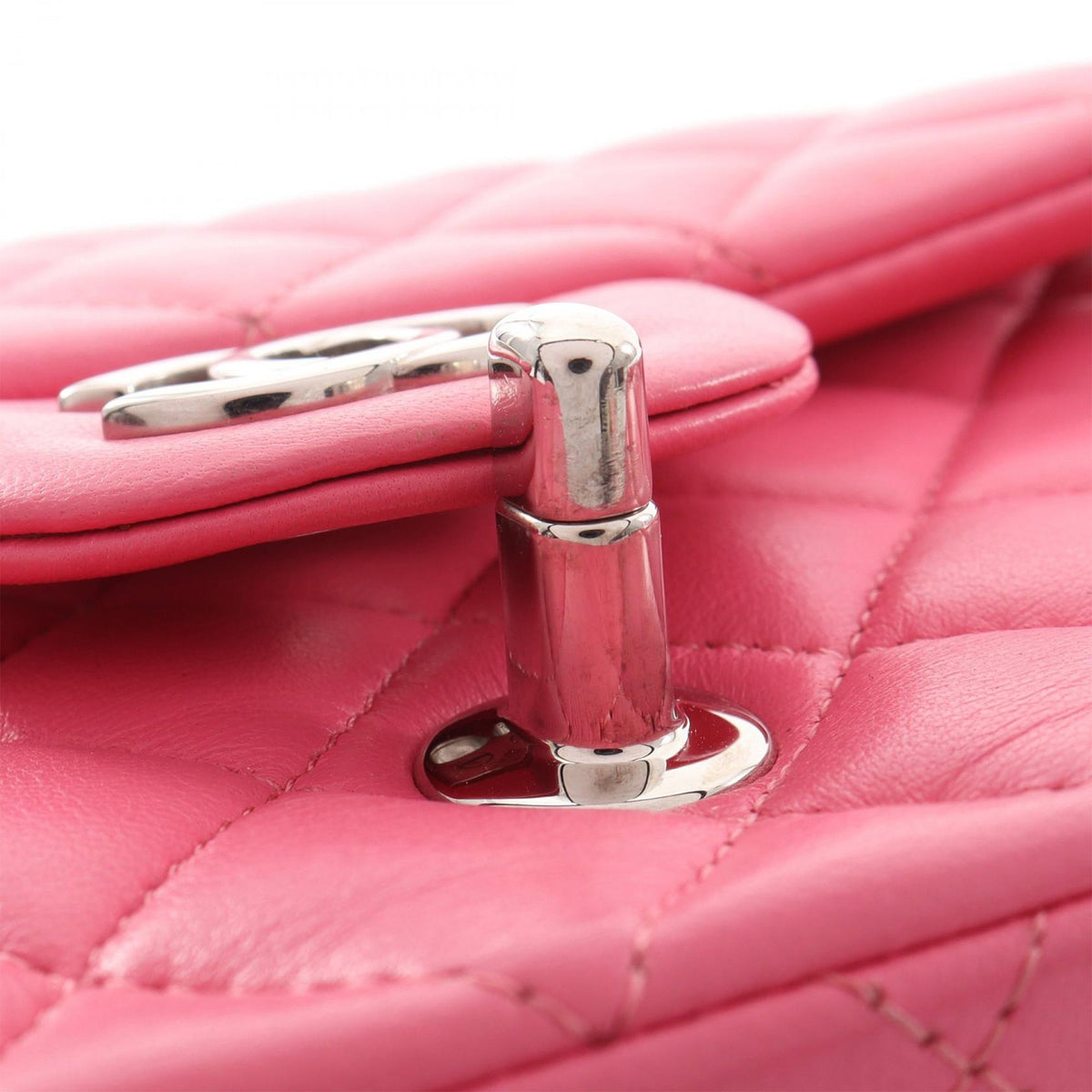 Chanel Mini Square Classic Lambskin Single Flap — Pink