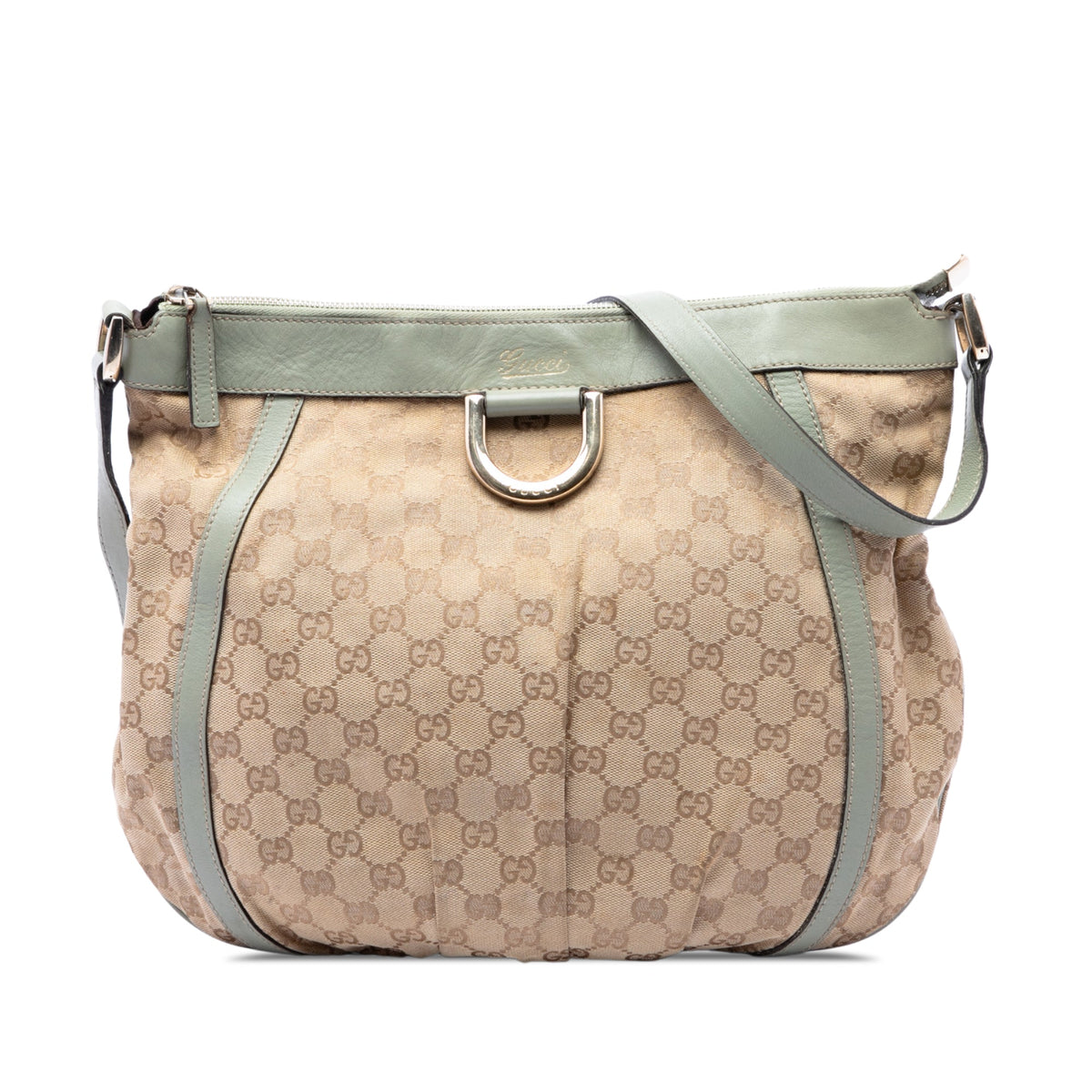 Gucci GG Canvas Abbey D Ring Crossbody — Beige