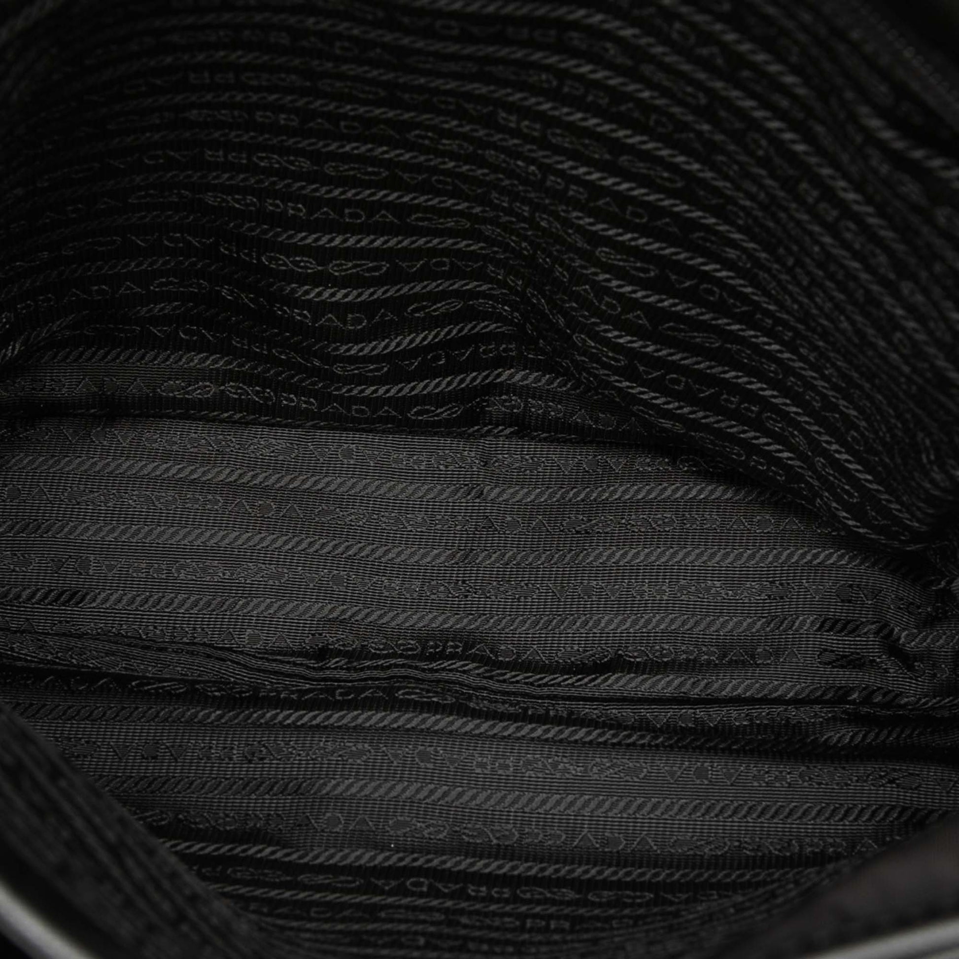 Prada Saffiano Trimmed Tessuto Buckle Messenger Bag