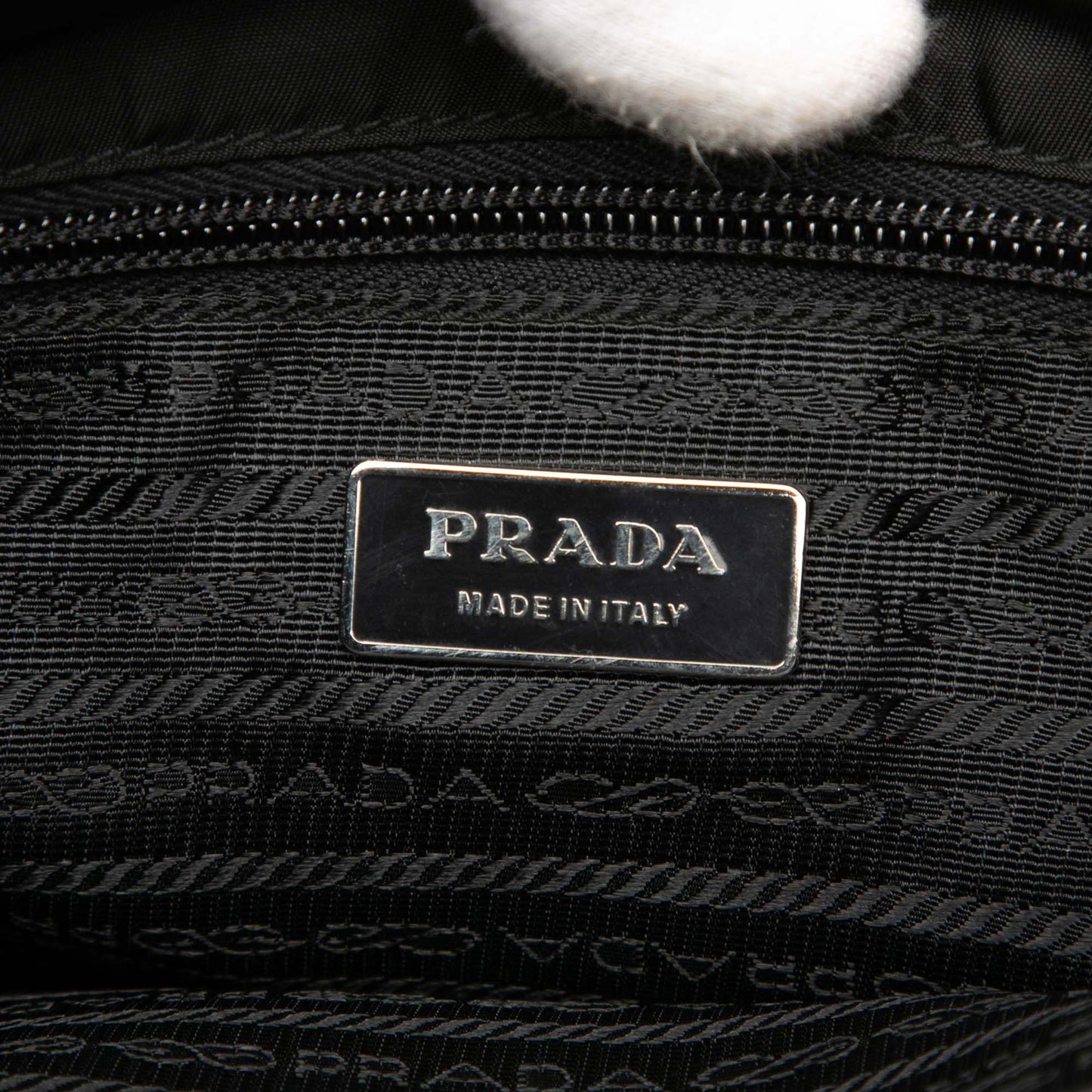 Prada Saffiano Trimmed Tessuto Buckle Messenger Bag