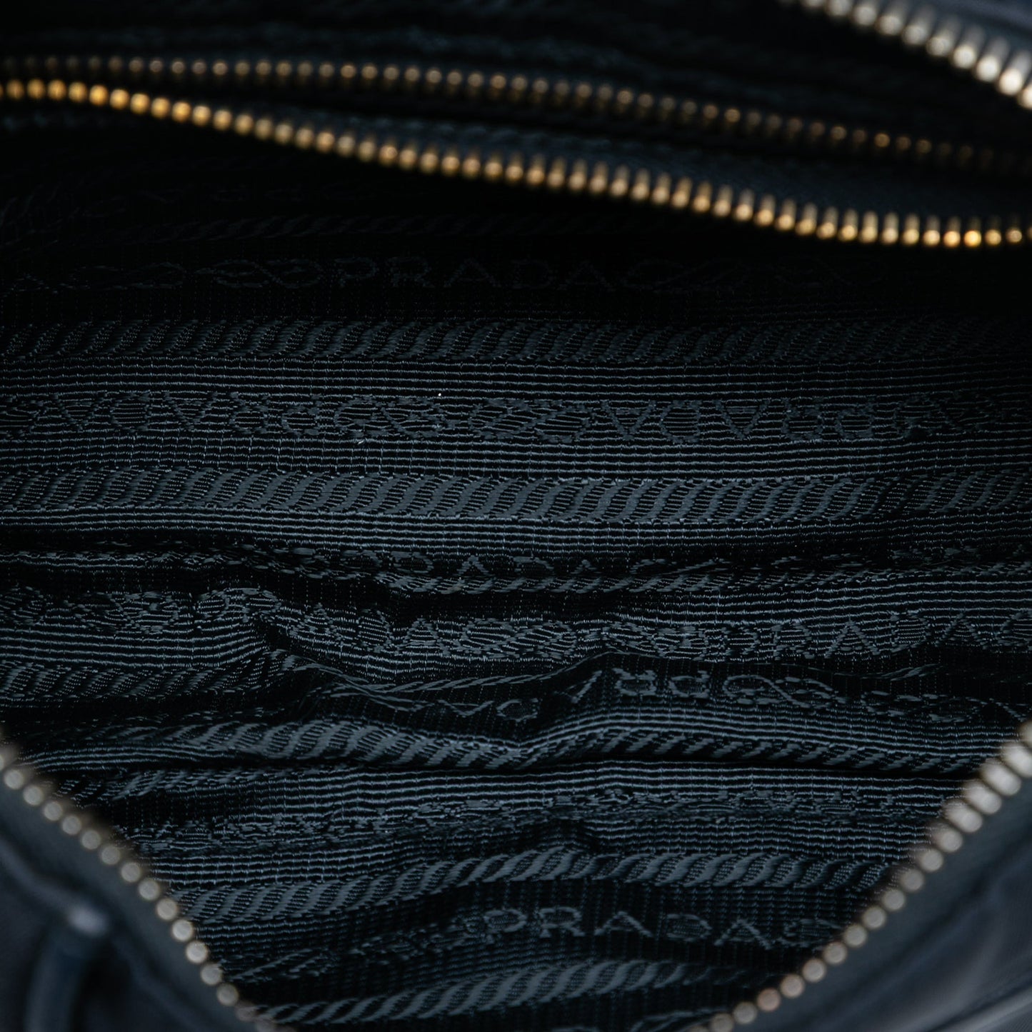 Prada Saffiano Trimmed Tessuto Chain Crossbody
