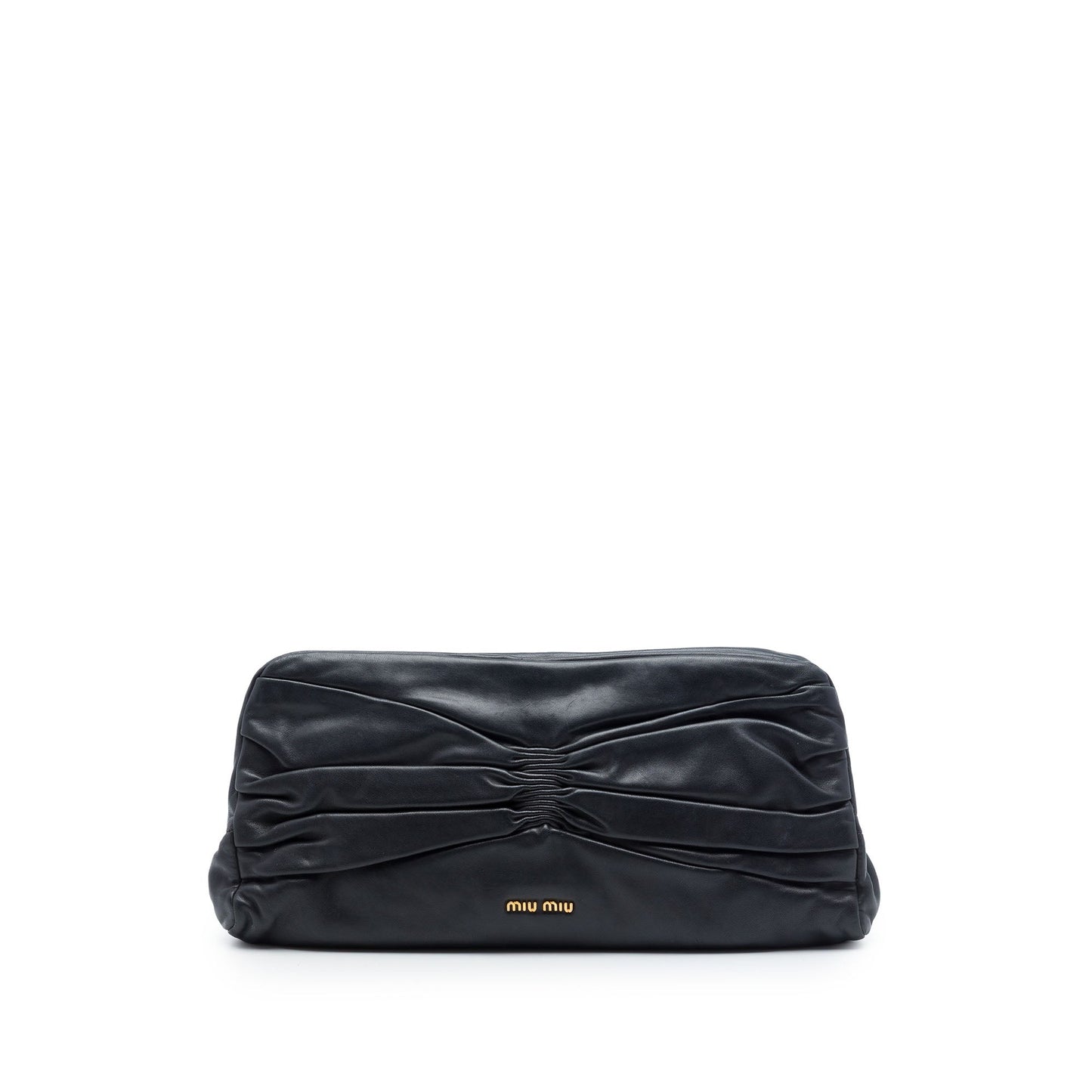 Miu Miu Pleated Nappa Frame Clutch