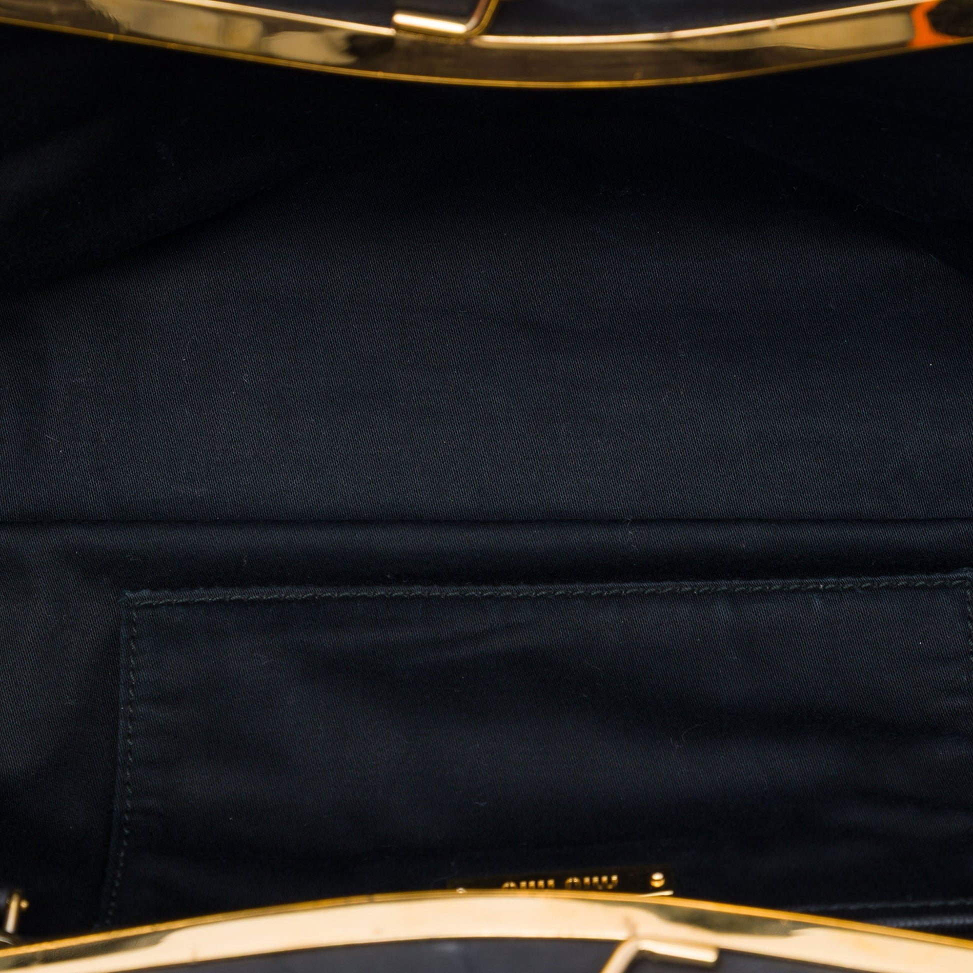 Miu Miu Pleated Nappa Frame Clutch