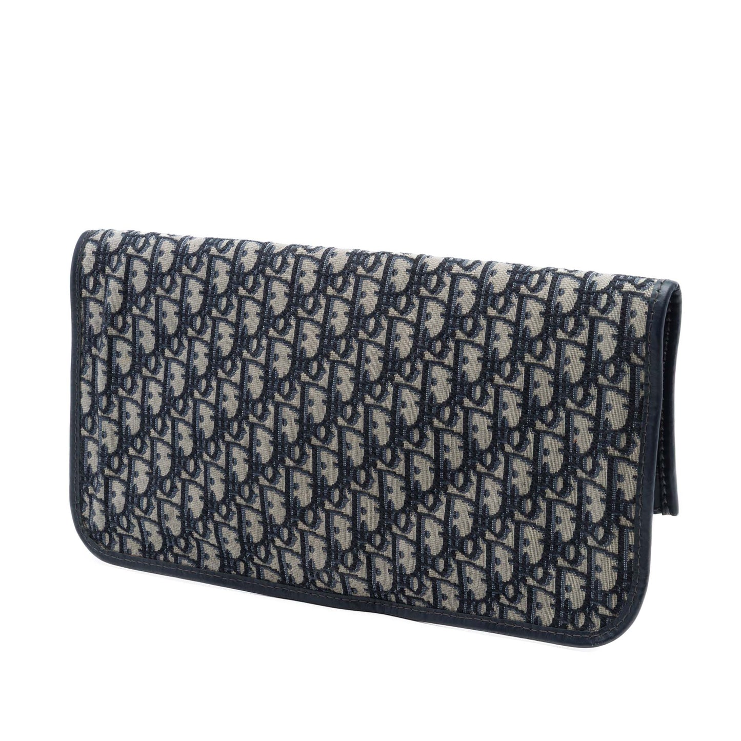 Dior Oblique Canvas Fold Over Clutch