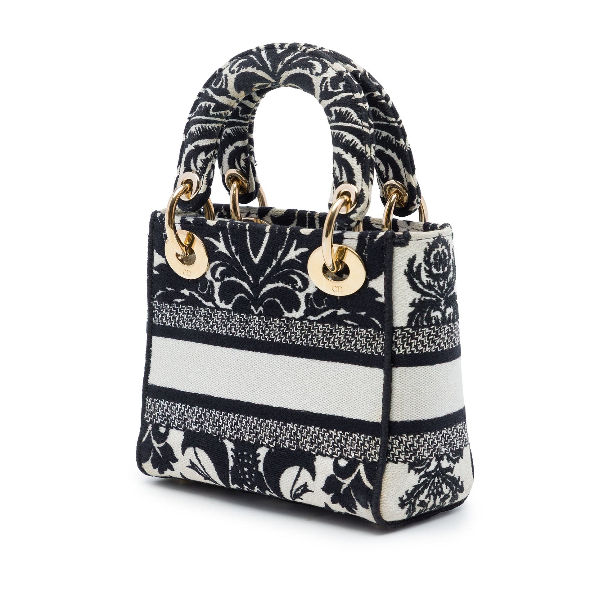 Dior Mini Embroidered Canvas Petites Fleurs Lady D Lite