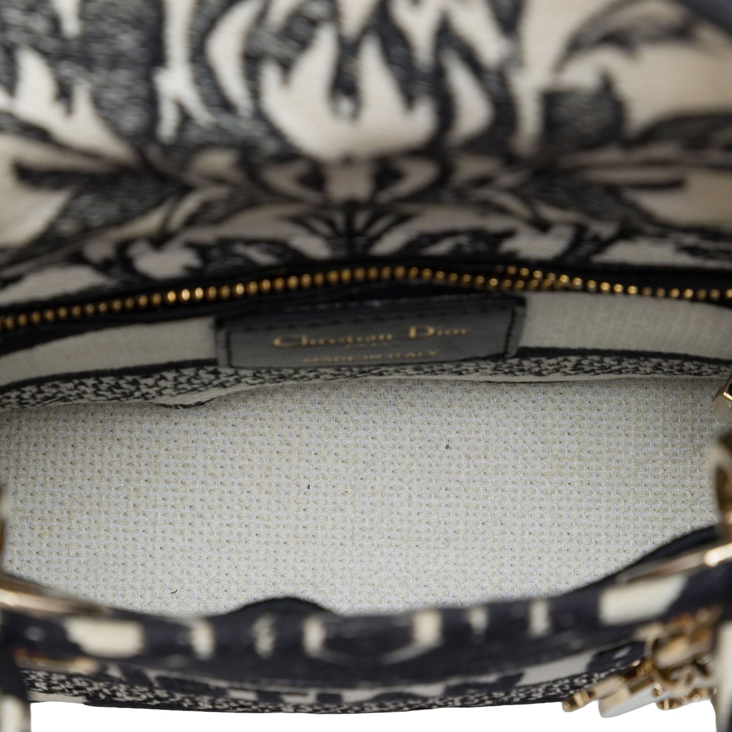 Dior Mini Embroidered Canvas Petites Fleurs Lady D Lite