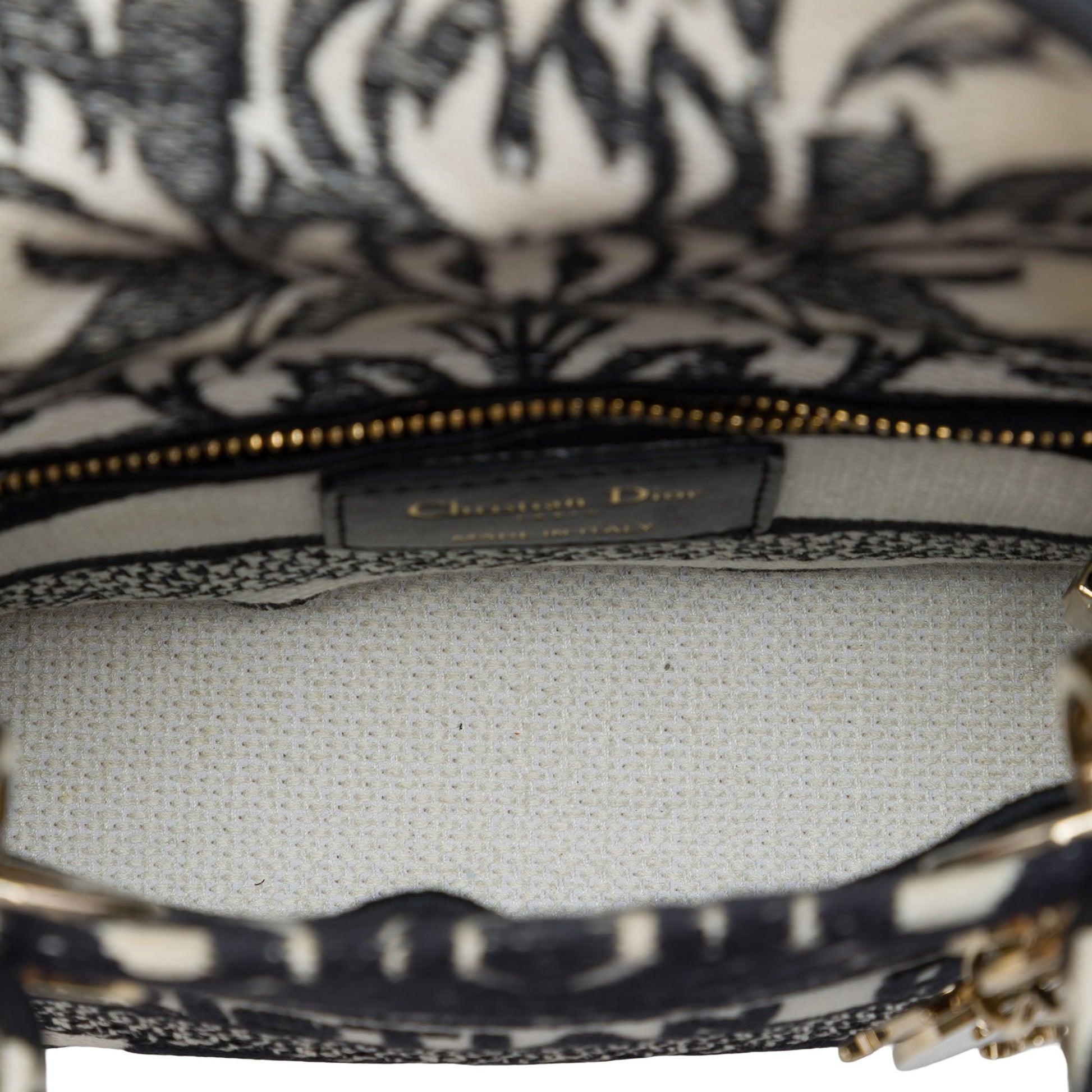 Dior Mini Embroidered Canvas Petites Fleurs Lady D Lite