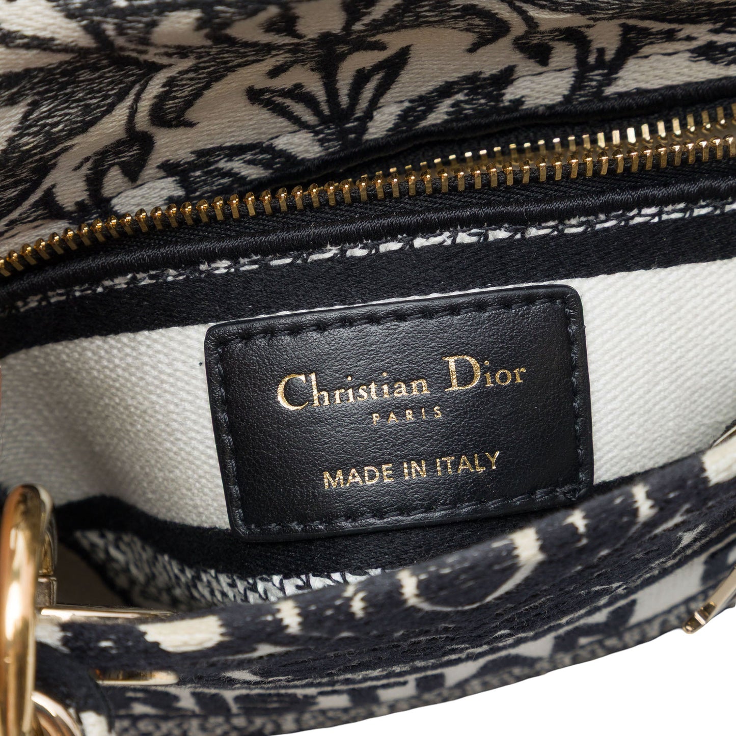 Dior Mini Embroidered Canvas Petites Fleurs Lady D Lite
