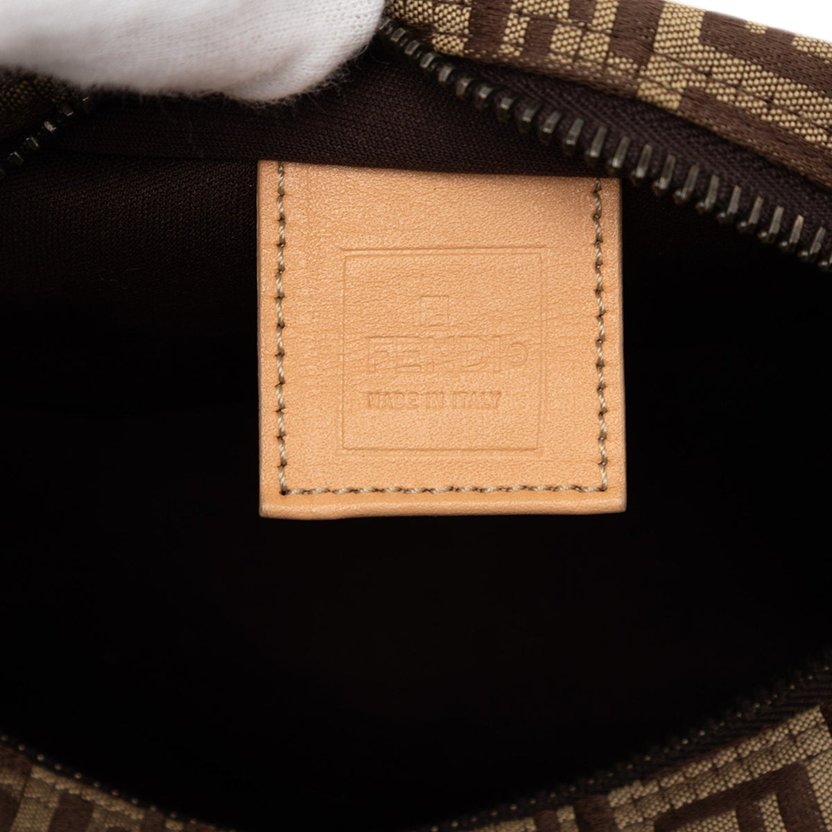 Fendi Mini Zucchino Canvas Handbag
