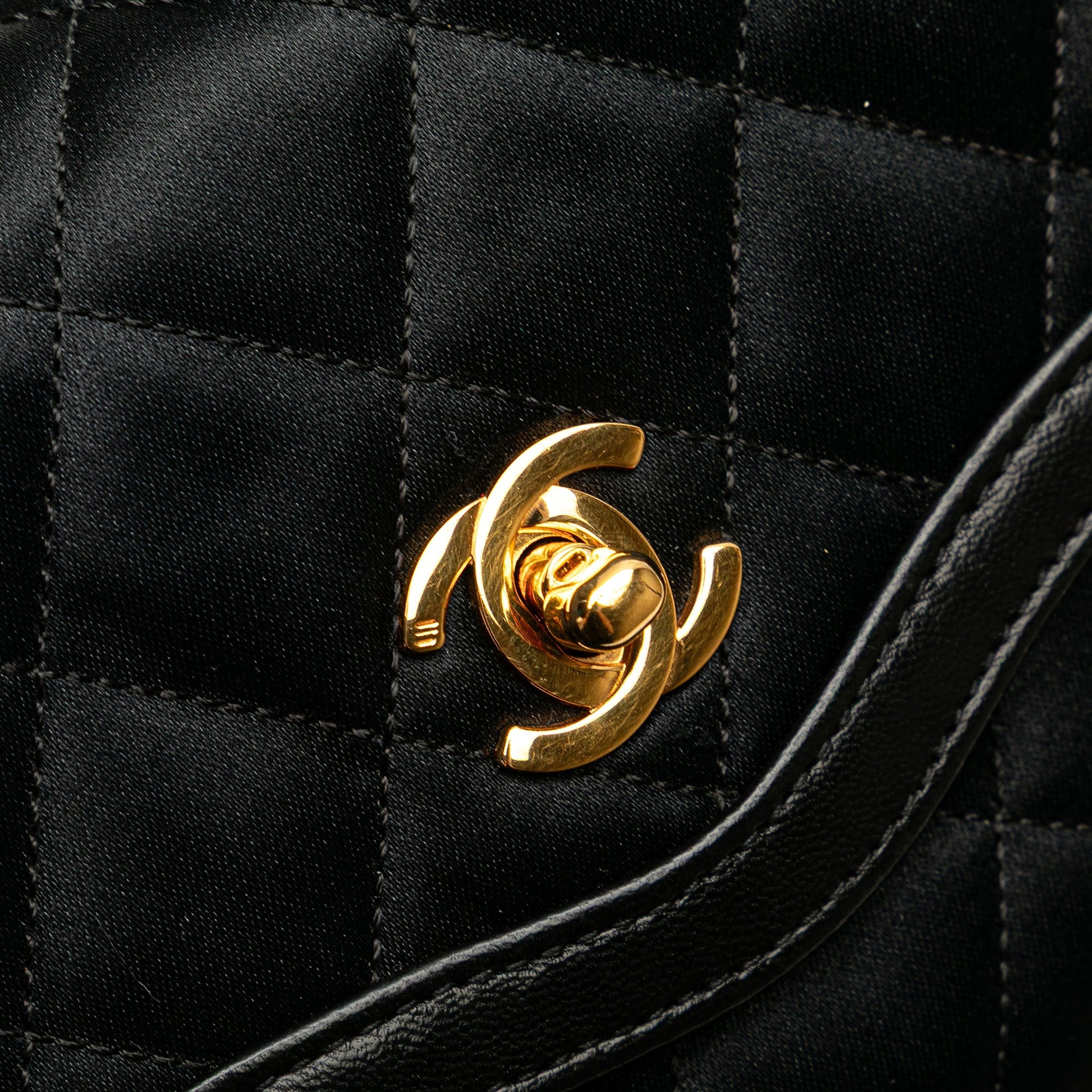 Chanel CC Quilted Satin Bijoux Chain Single Flap