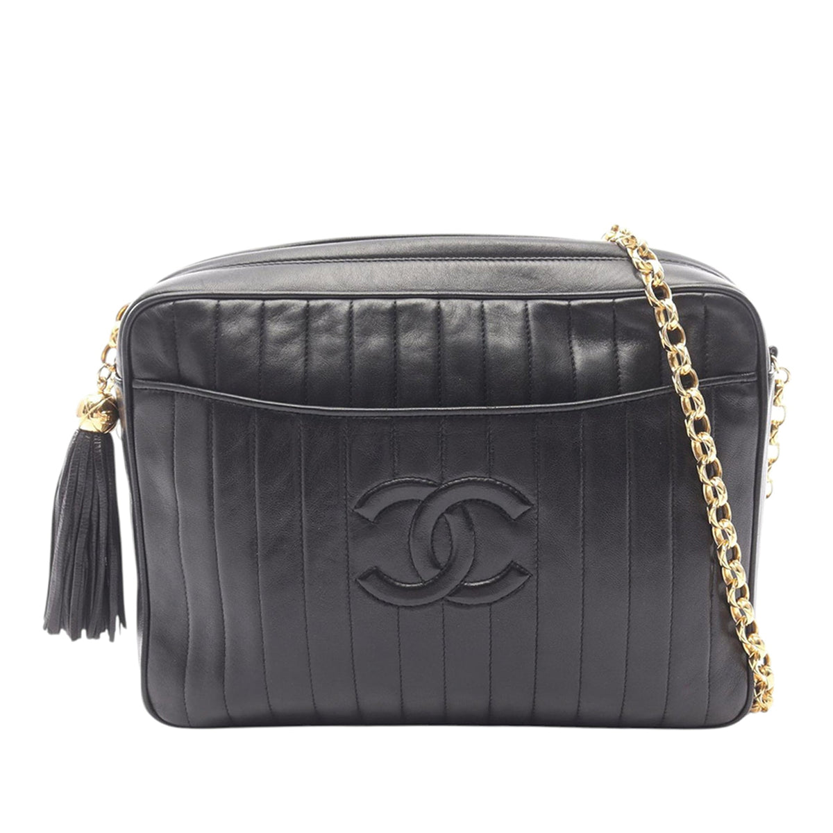 Chanel Mademoiselle Quilted Lambskin Tassel Camera Bag