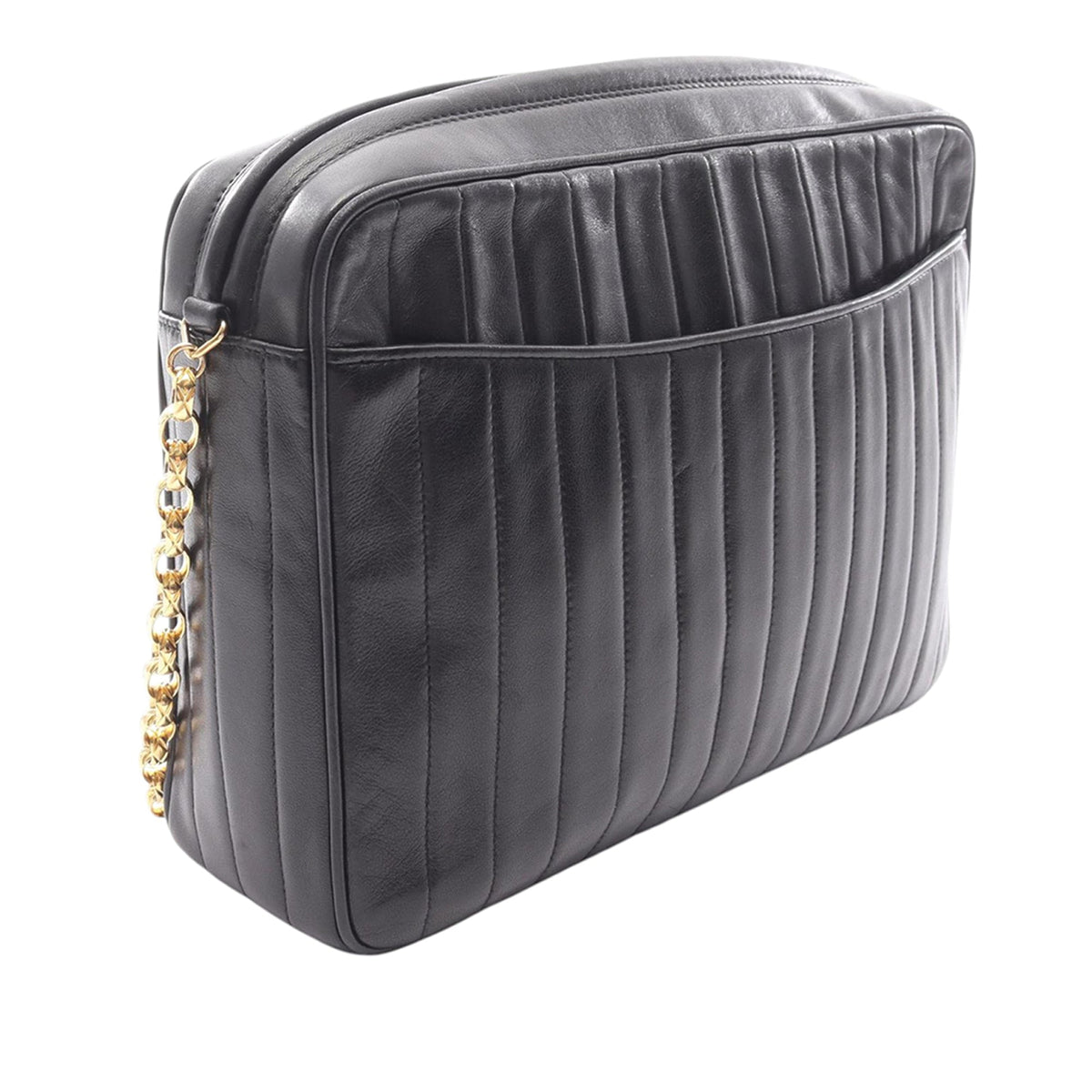 Chanel Mademoiselle Quilted Lambskin Tassel Camera Bag