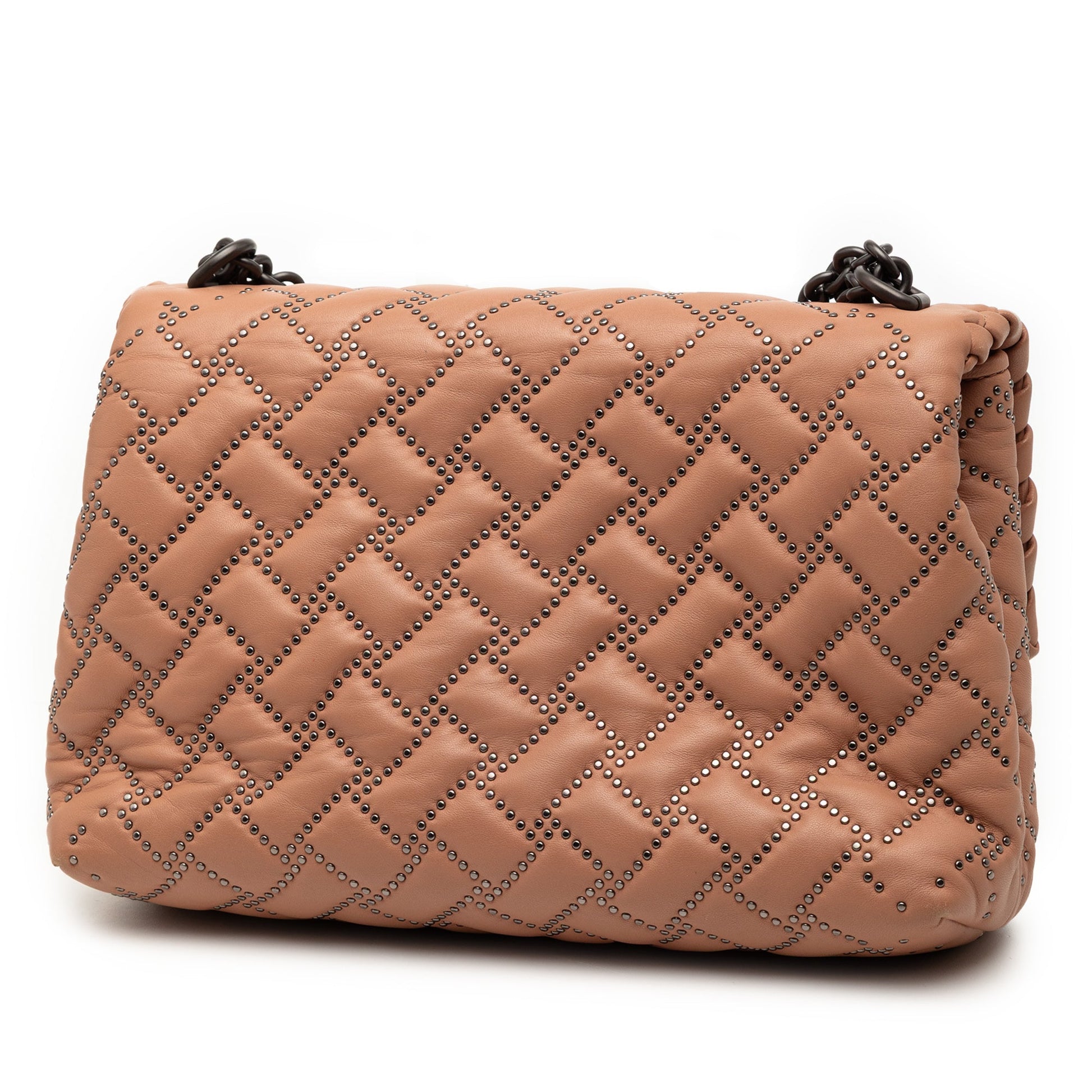 Bottega Veneta Small Nappa Intrecciato Studded Olimpia Shoulder Bag