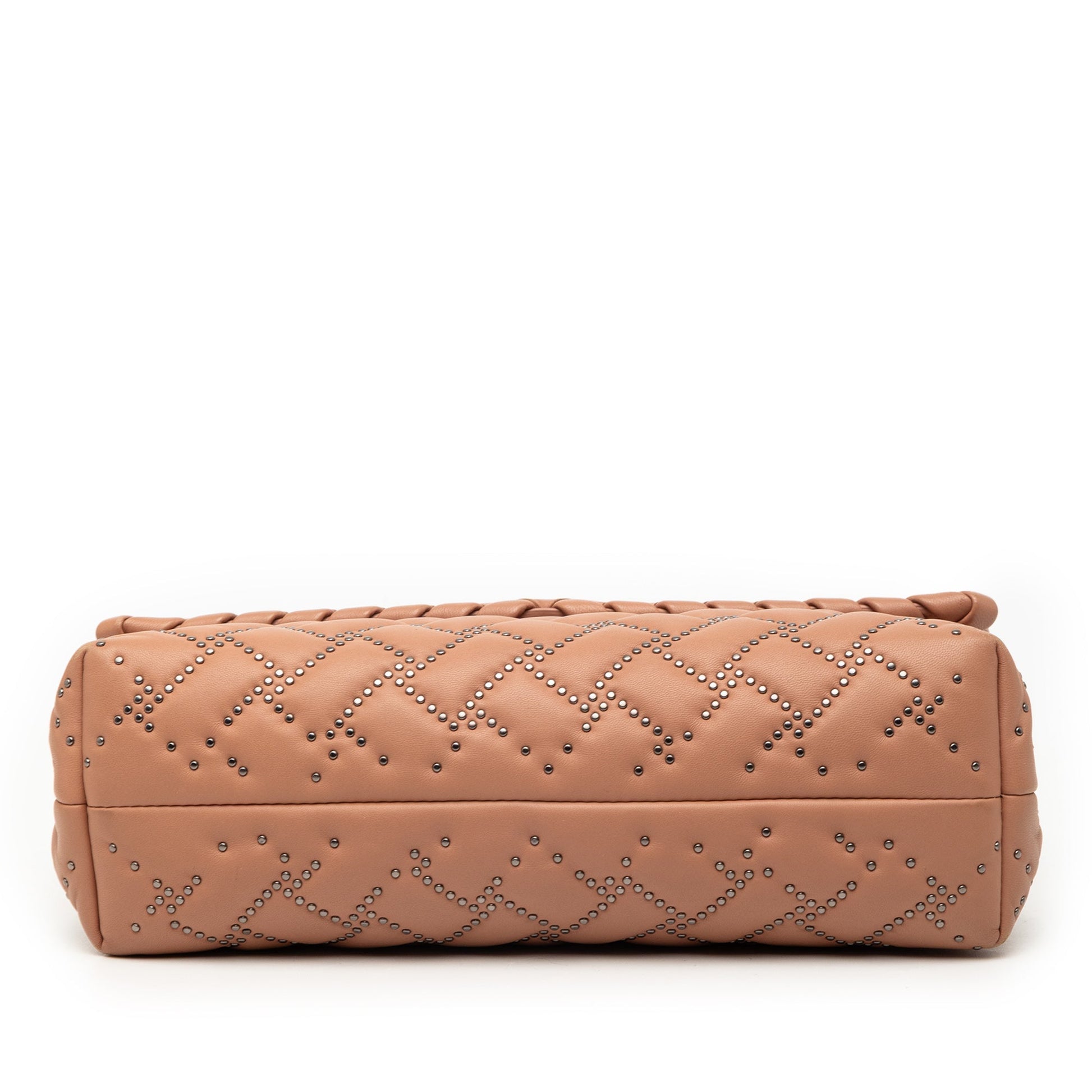 Bottega Veneta Small Nappa Intrecciato Studded Olimpia Shoulder Bag