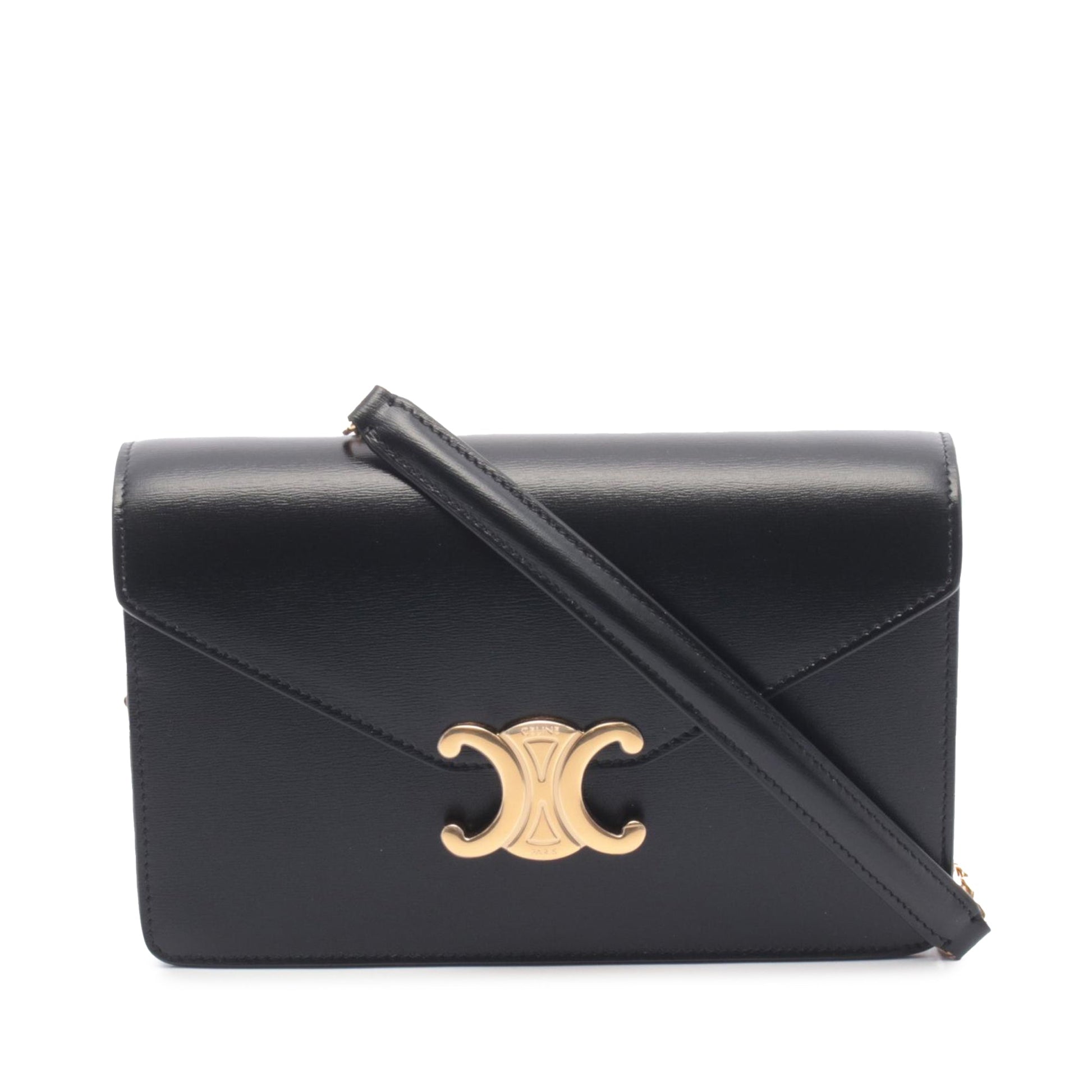Celine Leather Margo Wallet on Chain