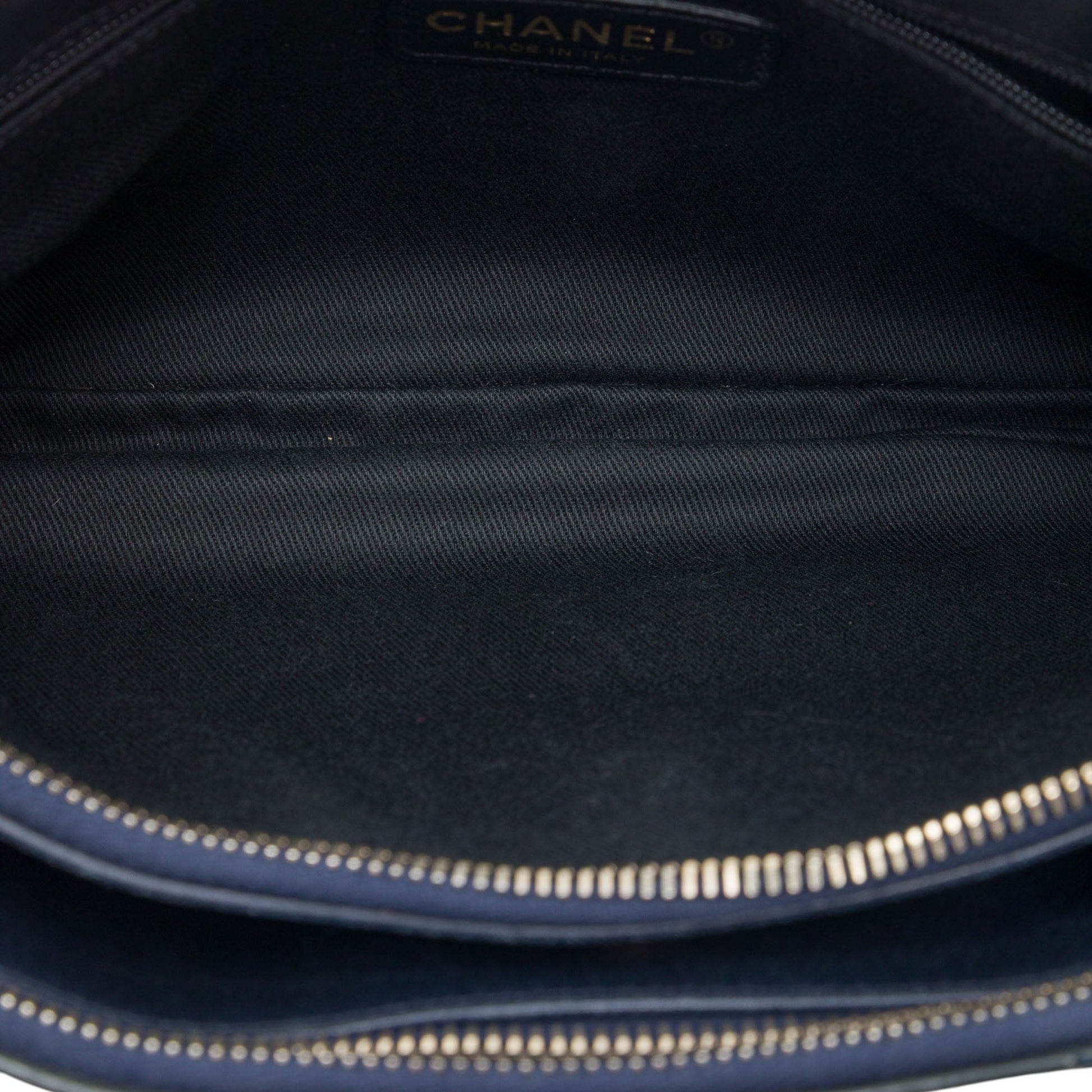 Chanel Quilted Patent CC Crown Double Zip Crossbody