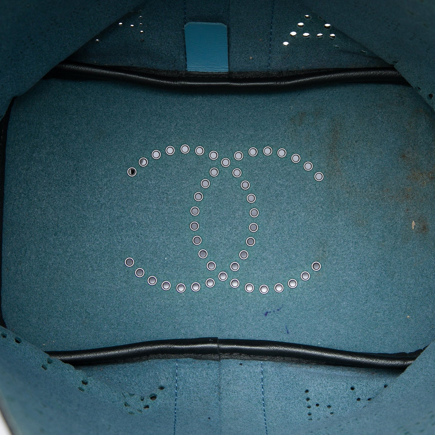 Chanel Small Perforated Calfskin Logo Eyelet Bucket Bag