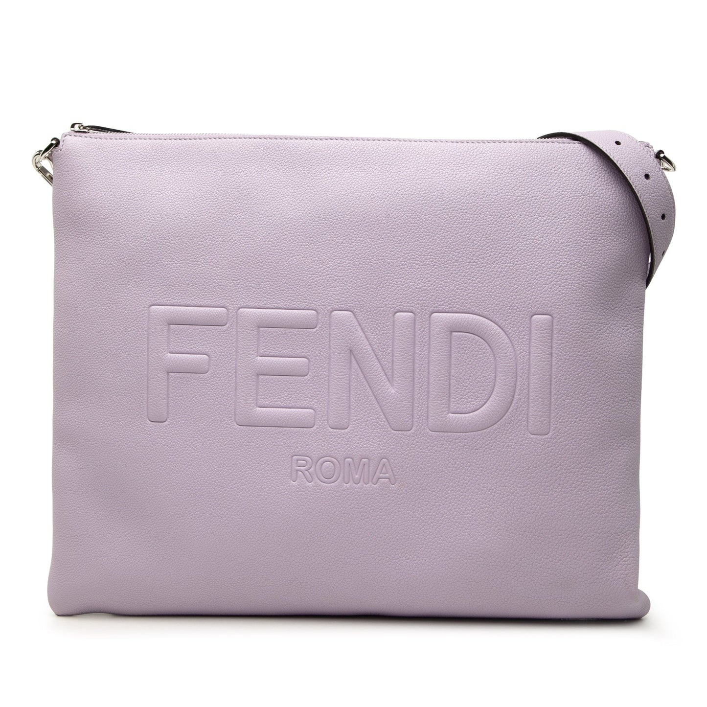 Fendi Calfskin Roma Flat Messenger Bag