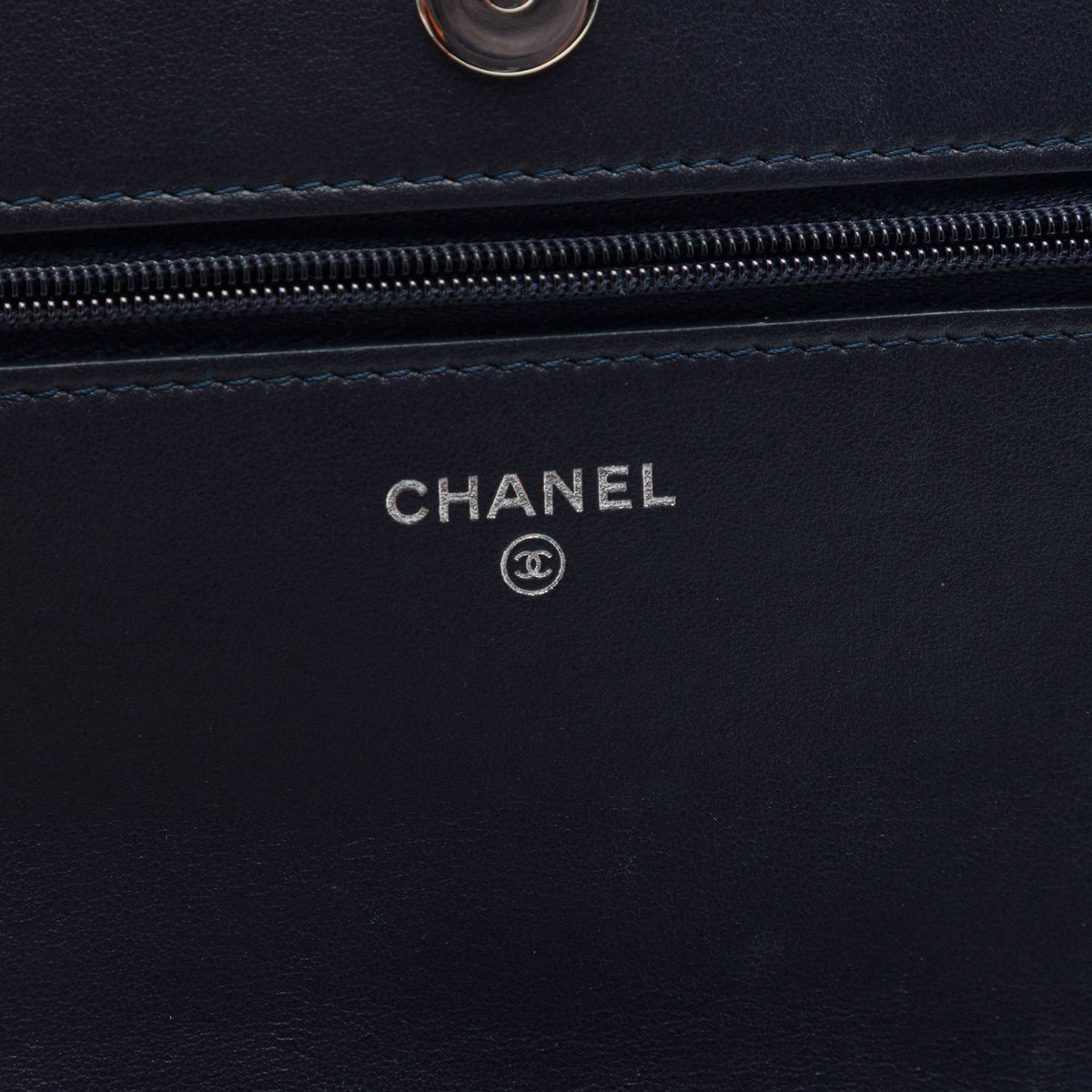 Chanel Quilted Suede Cocostellar Wallet on Chain